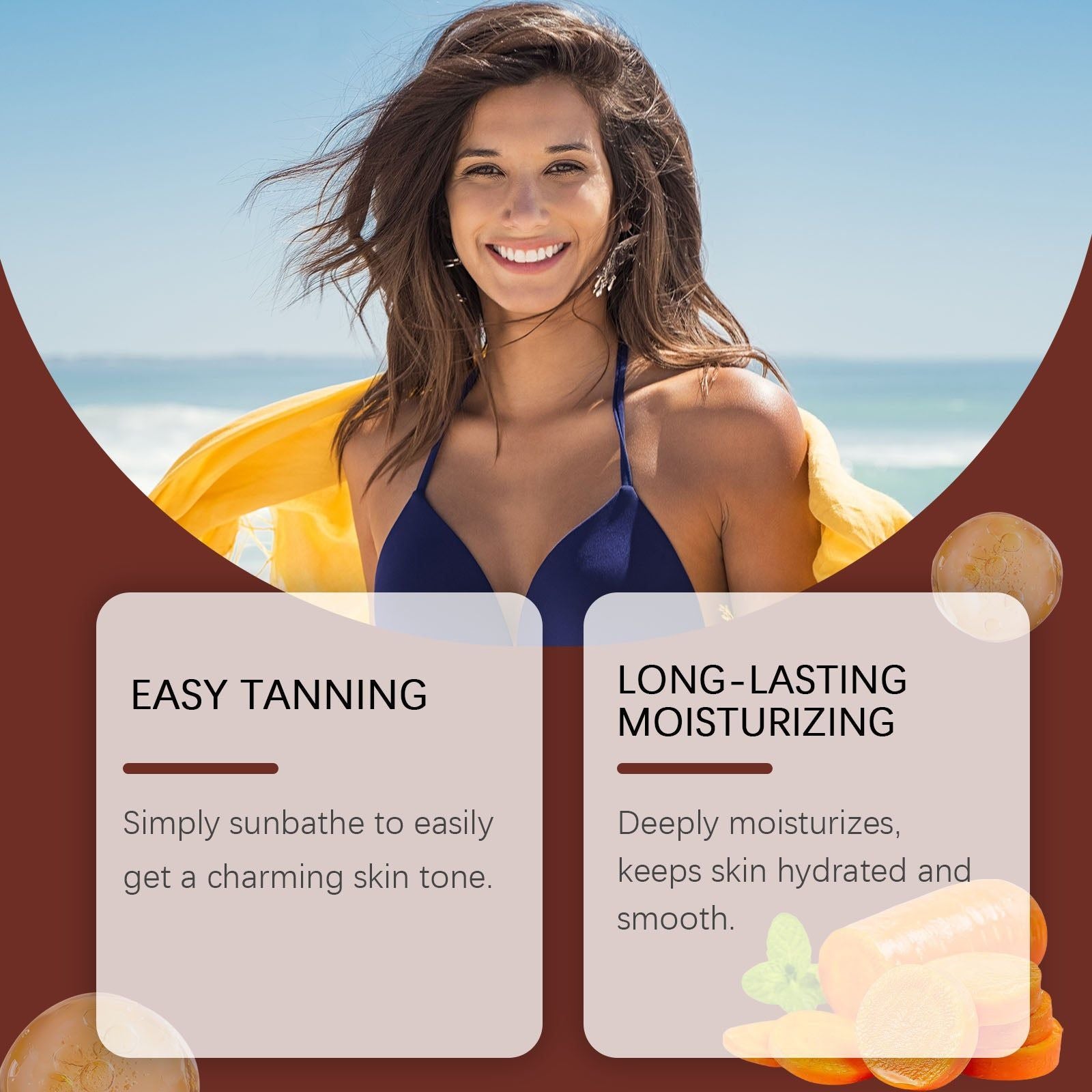 Blackening Cream, Natural Tanning Moisturizer, Summer Skin Glow ,100g
