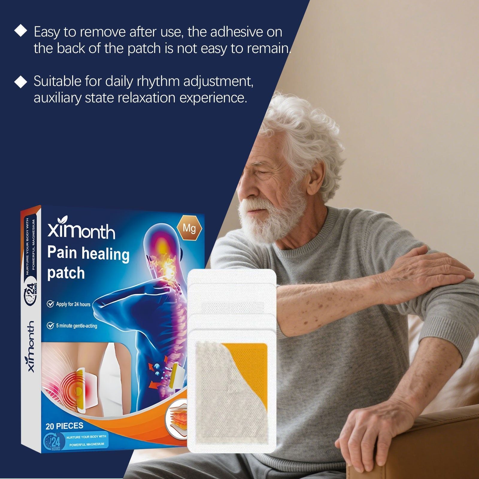 Joint Care Patches, Pain Relief, Skin-Friendly, Portable, Easy to Use ,20pieces