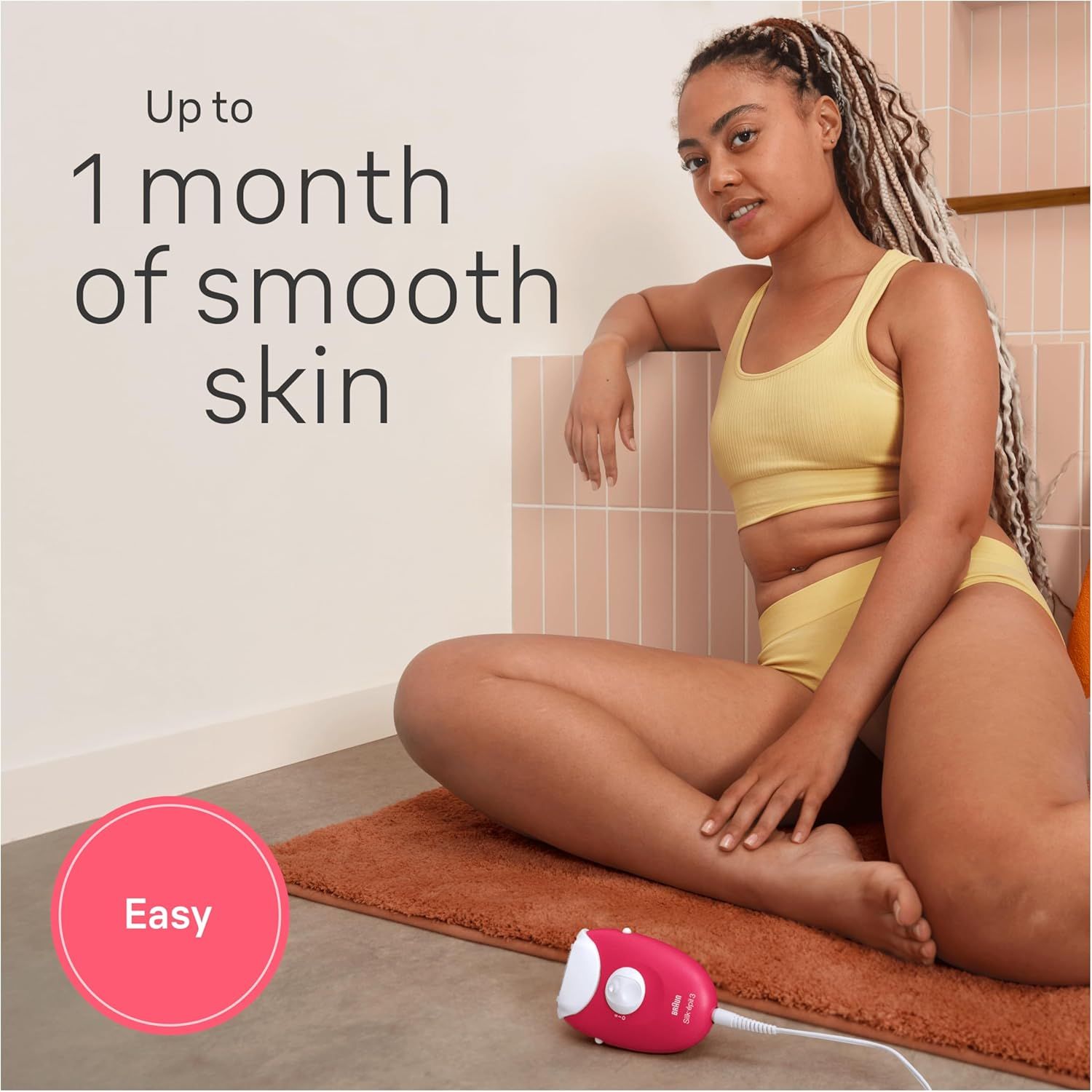 Braun Silk-épil 3, Epilasyon için Kablolu Epilatör, Haftalarca Pürüzsüz Cilt, Bayan Tıraş Makinesi Başlığı ile