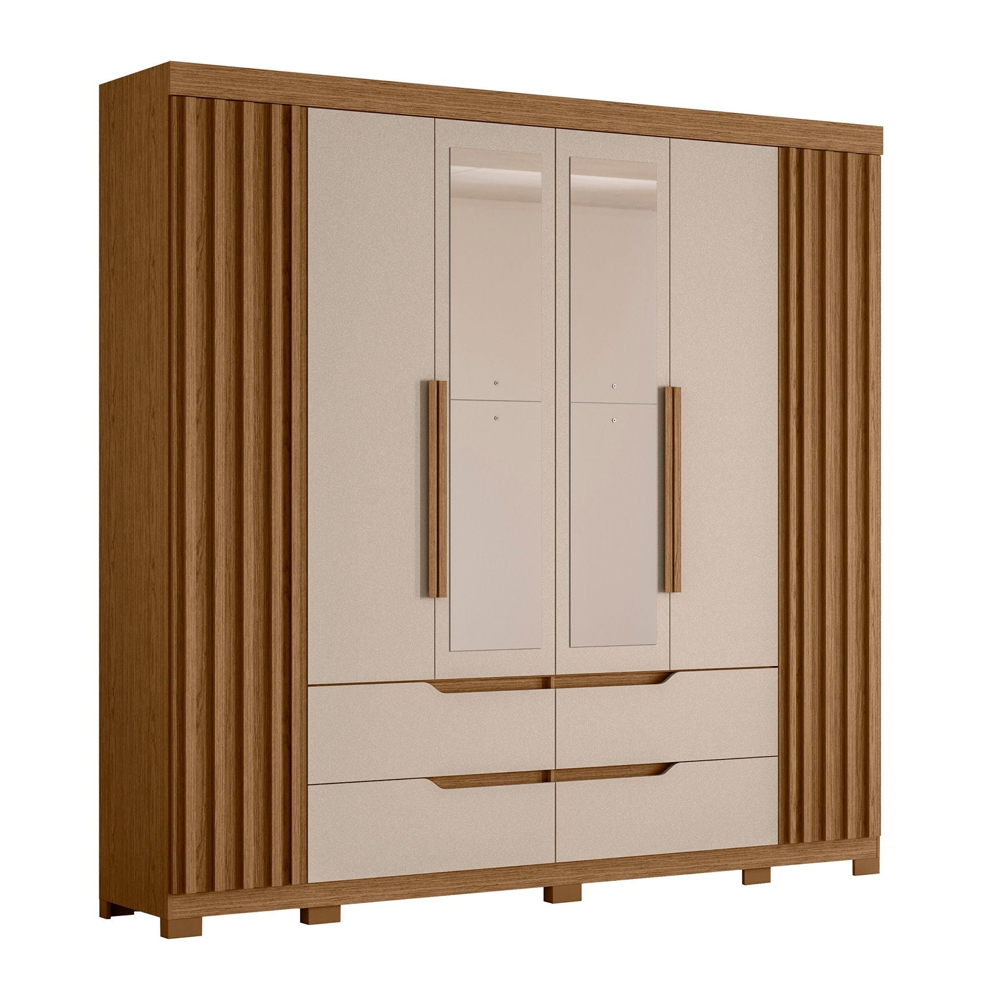 Doble Casal 6 Door Wardrobe with Mirror
