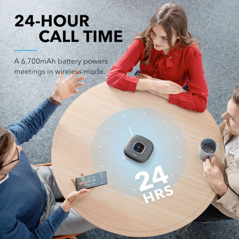 Anker PowerConf Bluetooth Speakerphone, Black