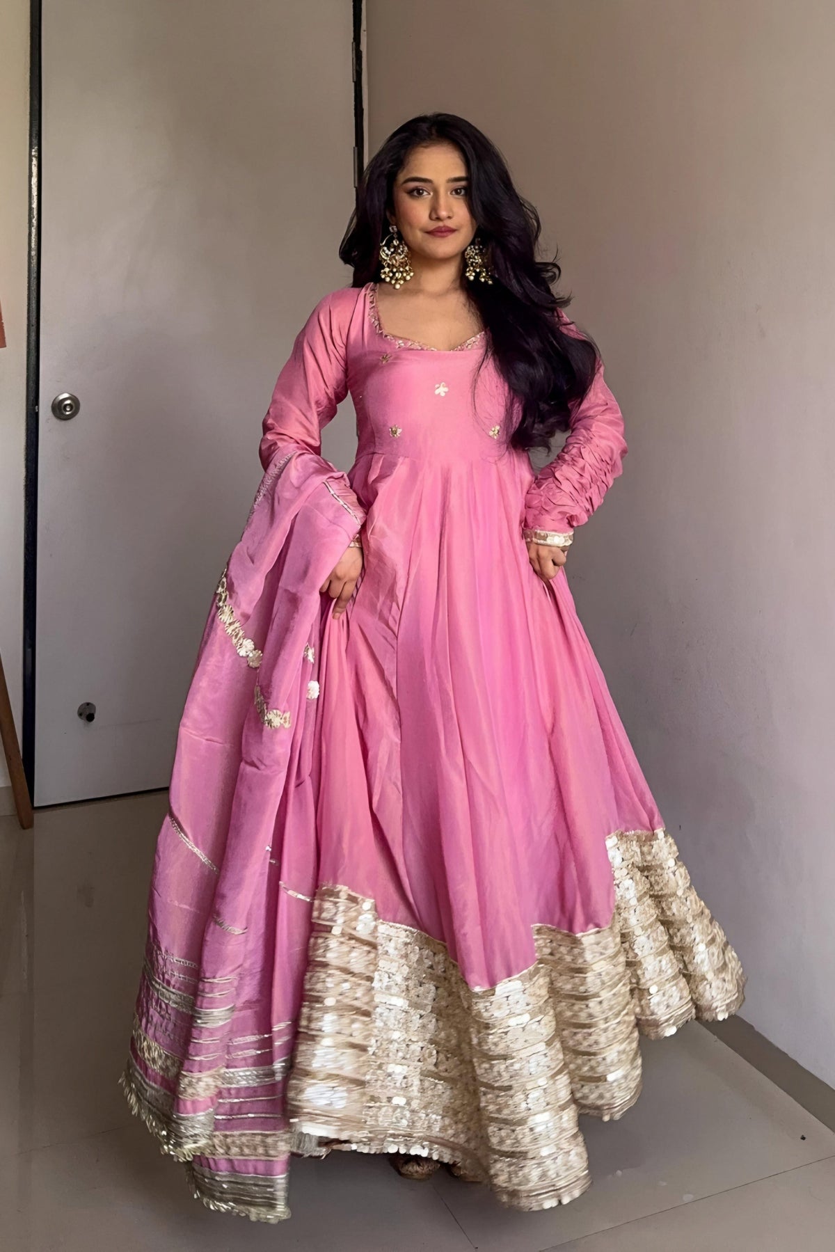 Fab Zone Party Wear Designer Gown And Pent With Beautiful Dupatta For Women