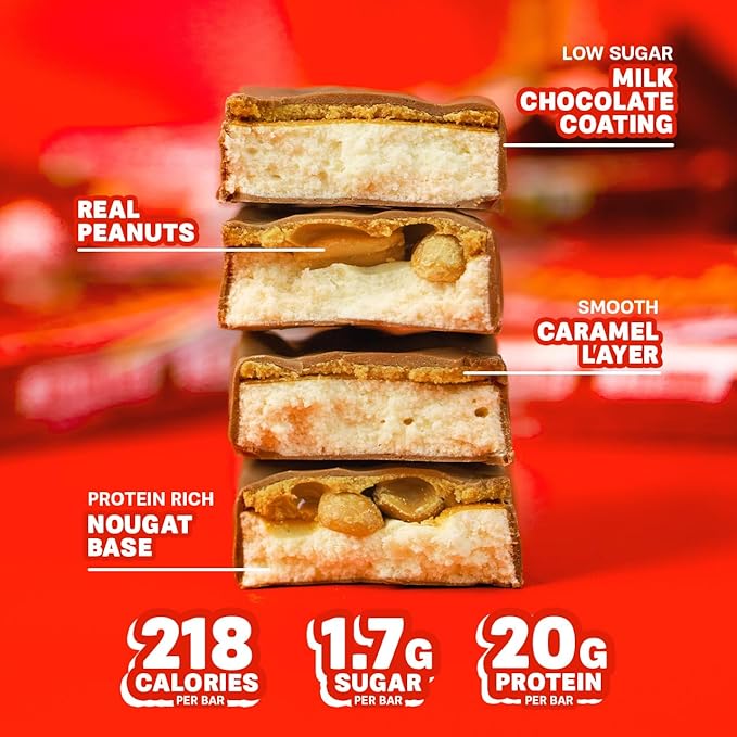 لوح بروتين غرينيد 12 × 60 جم بنكهة الفول السوداني (6/علبة)