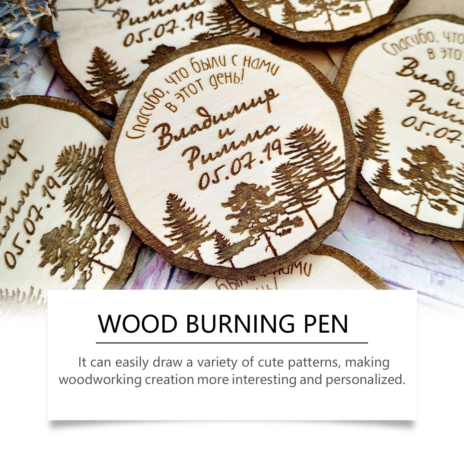 Create Stunning Pyrography Art with Our Easy-to-Use Wood Burn Pen Marker ,3 pieces