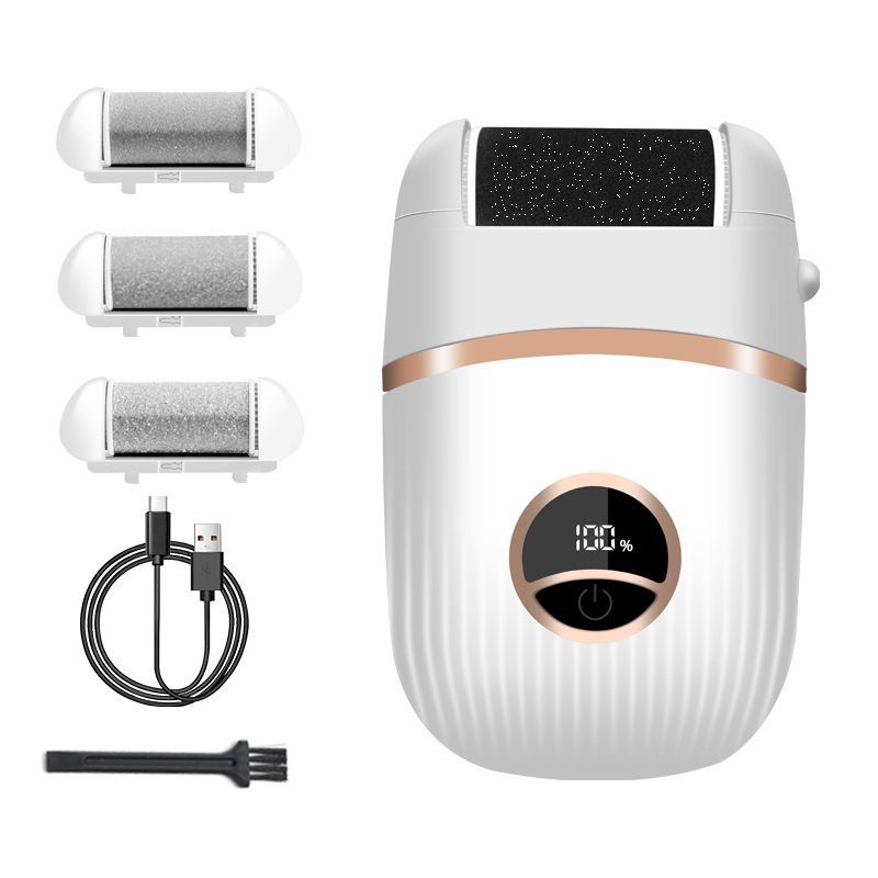 USB Electric Foot Callus Remover with 3 Heads Pedicure Tool