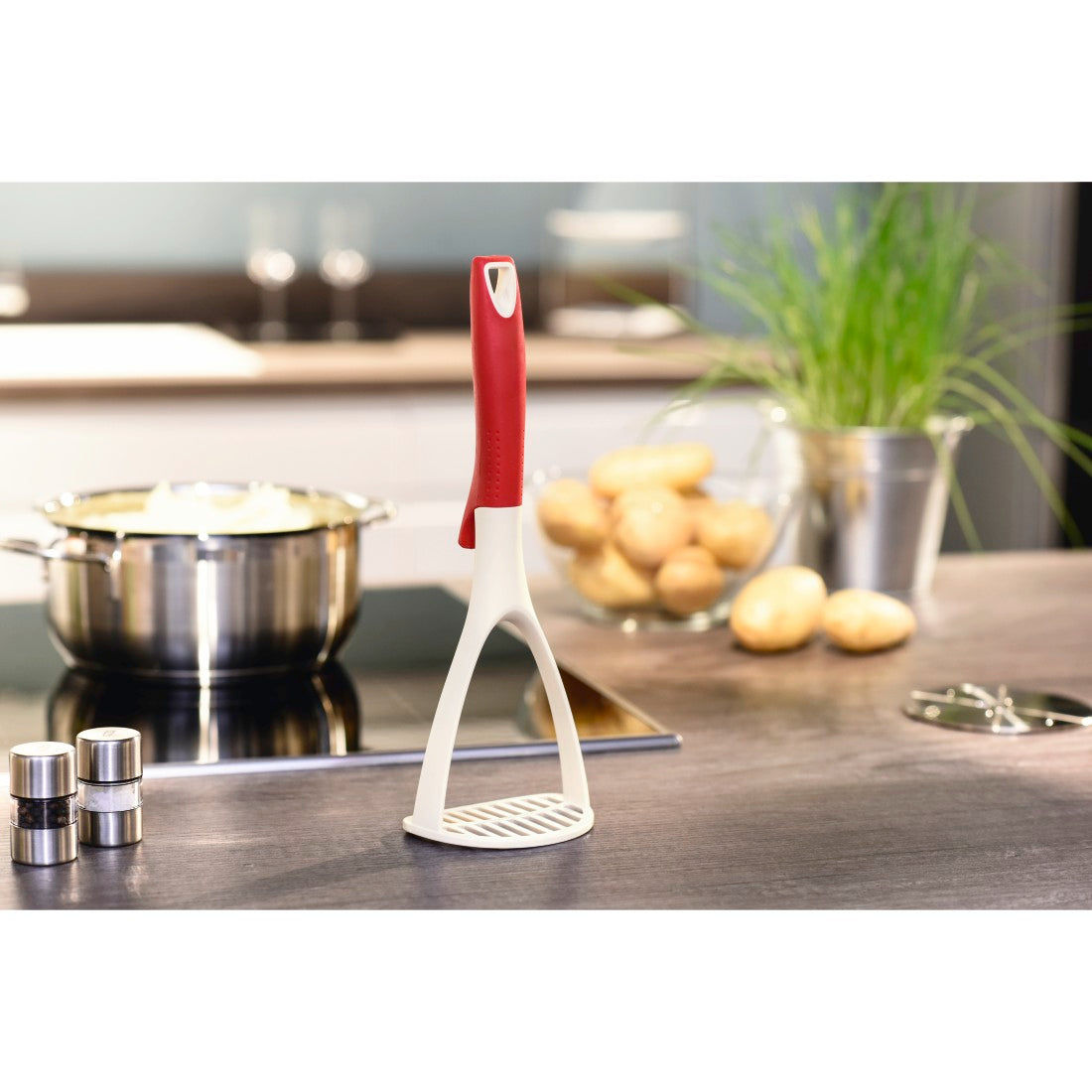 XAVAX 111562 Potato Masher, made of nylon, 29 cm, red/white