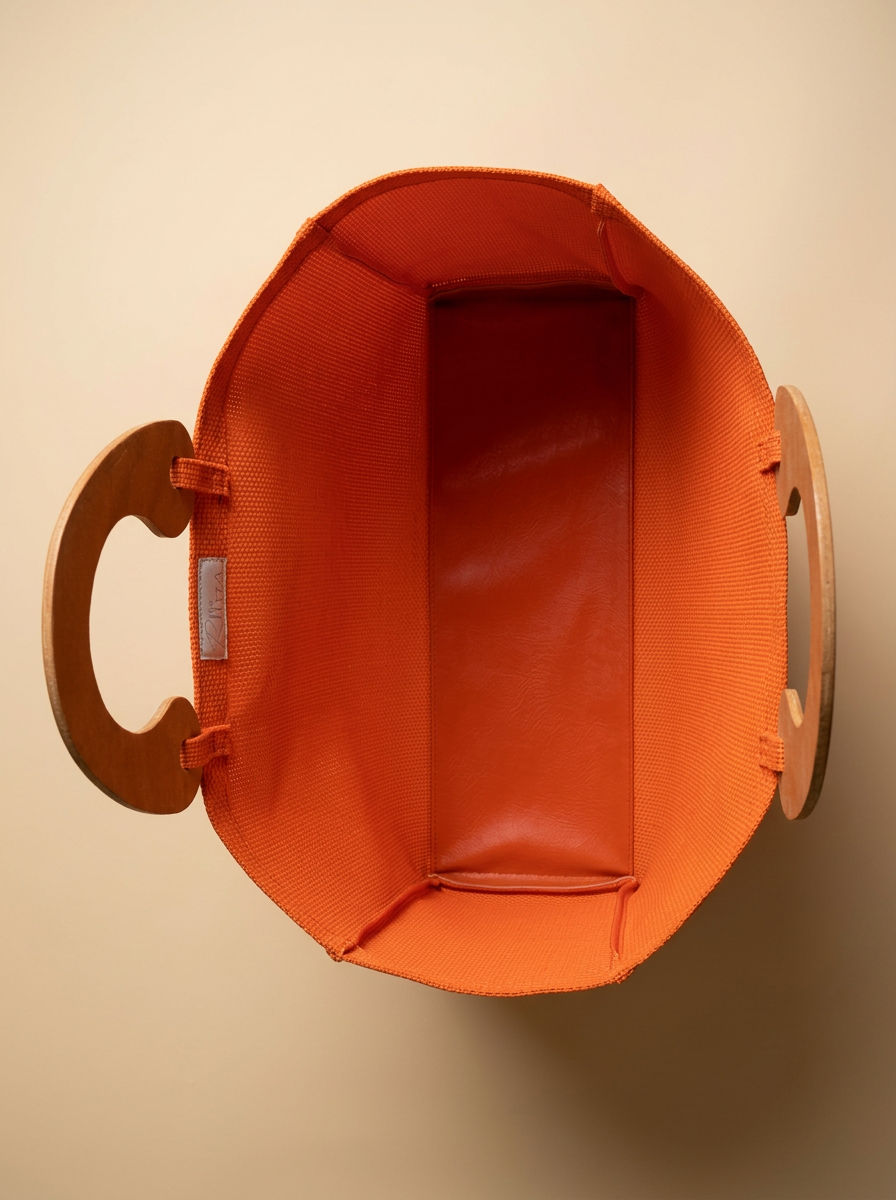 By Rita Raphael Handmade Beach Bag — Orange, Fushia & Yellow