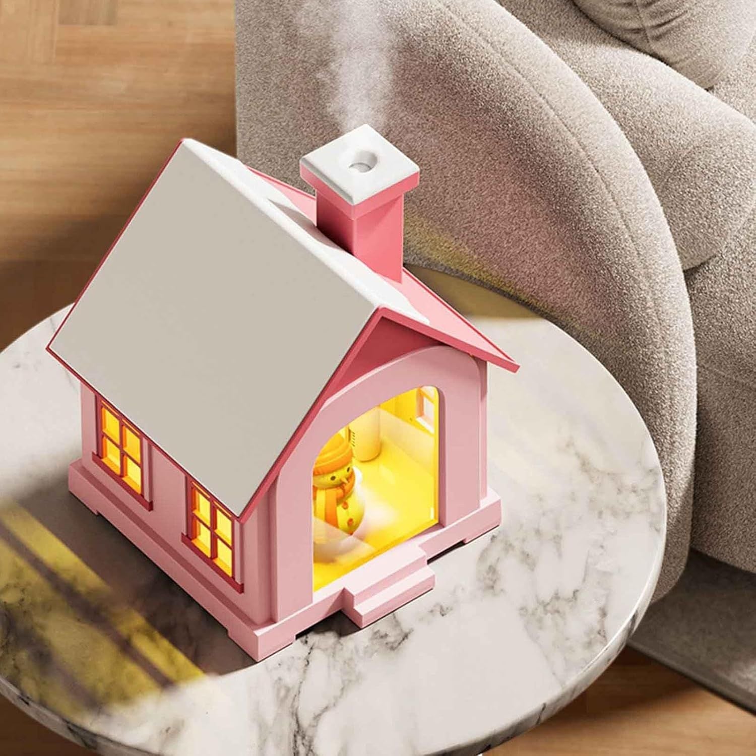 Cool Mist Humidifiers Air Humidifier House Shape Air Desktop Cool Mist Humidifier Night Light
