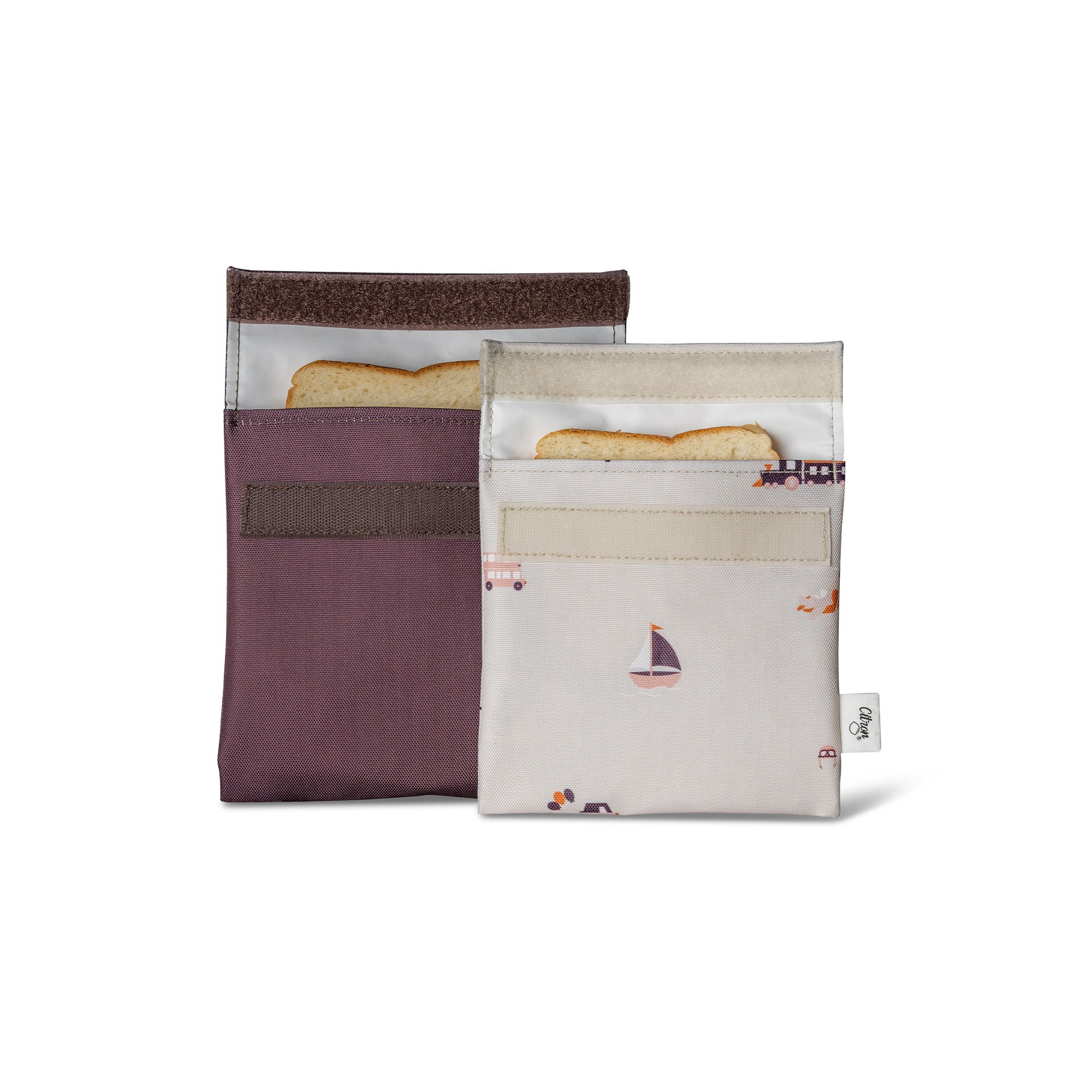 Citron-Reusable Sandwich Bag Set of 2-Vehicles