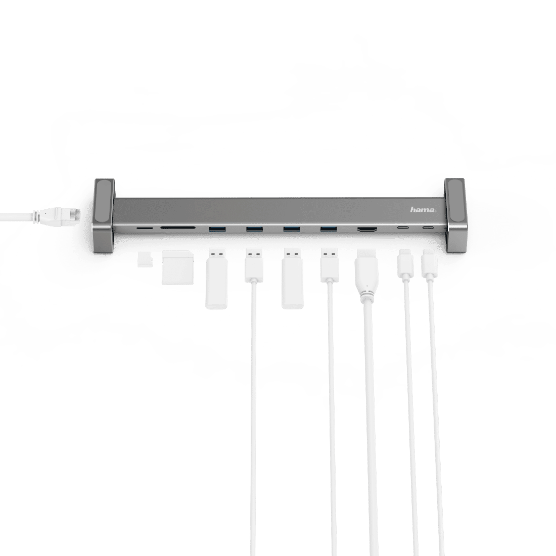 HAMA 135765 9-IN-1 USB-C DOCKSTATION FOR 4 X USB-A,USB-C,HDMI™,LAN,SD,MICROSD