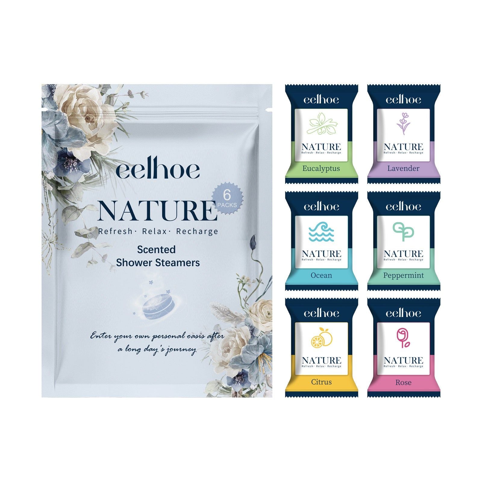 Body Cleansing Shower Tablets, Deep Moisturizing, Refreshing Fragrance, Spa-Quality Skin Care ,6packs