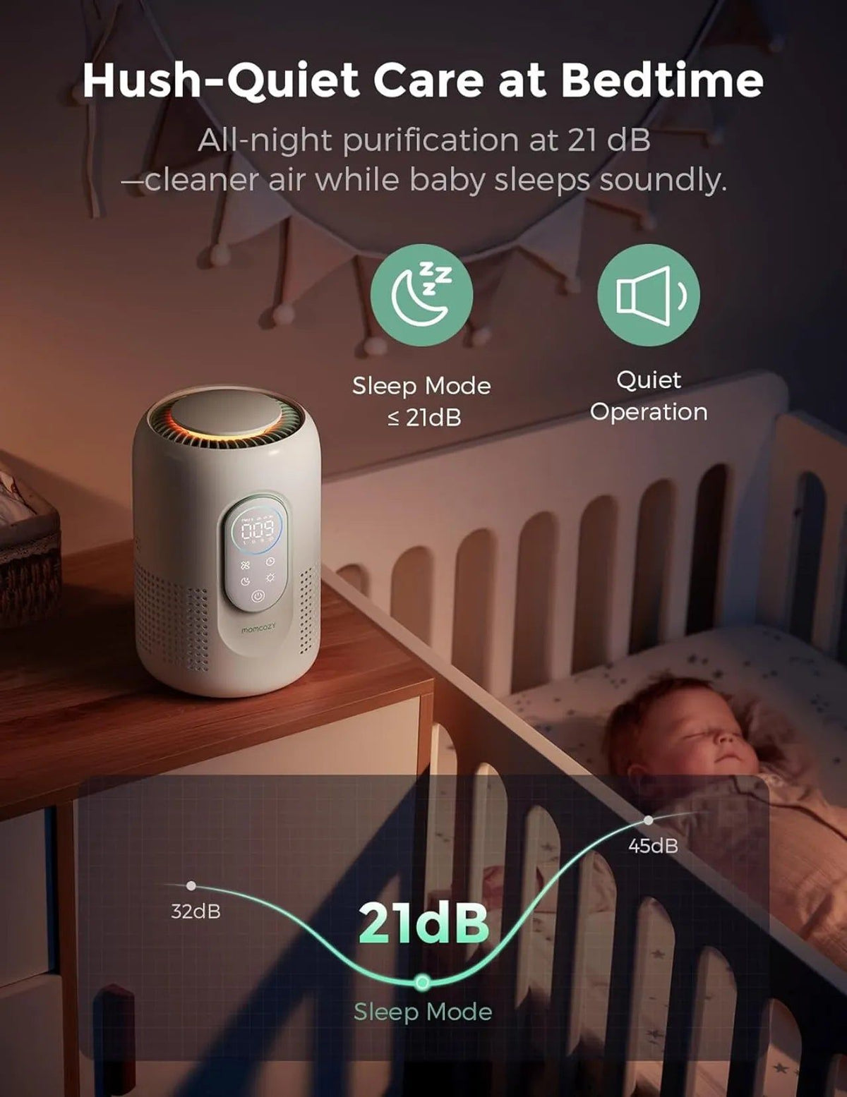 Momcozy - Cozy Breath Baby Air Purifier - White