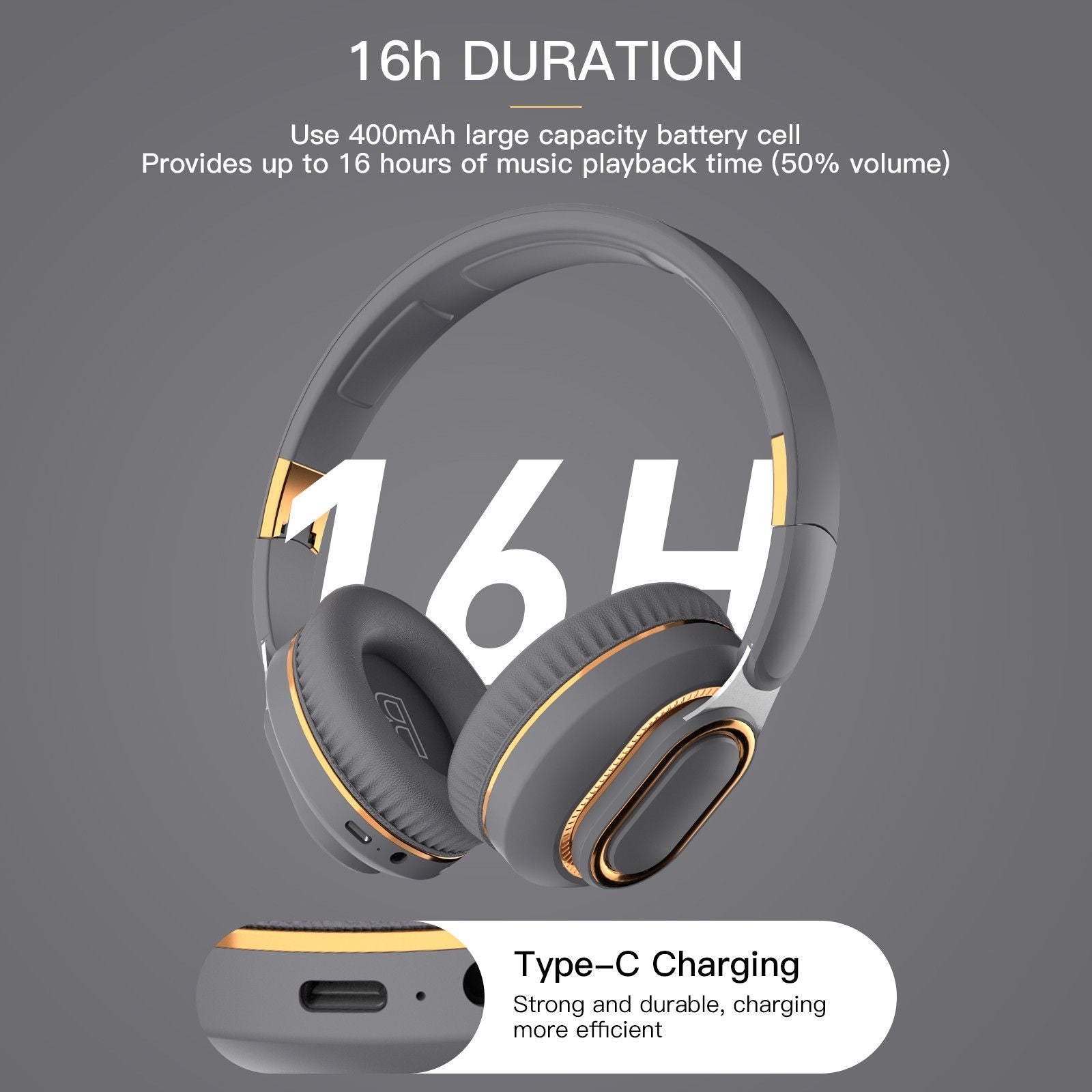Noise Cancelling Bluetooth Headset Wireless Folding Bass Gaming Sports Headphones