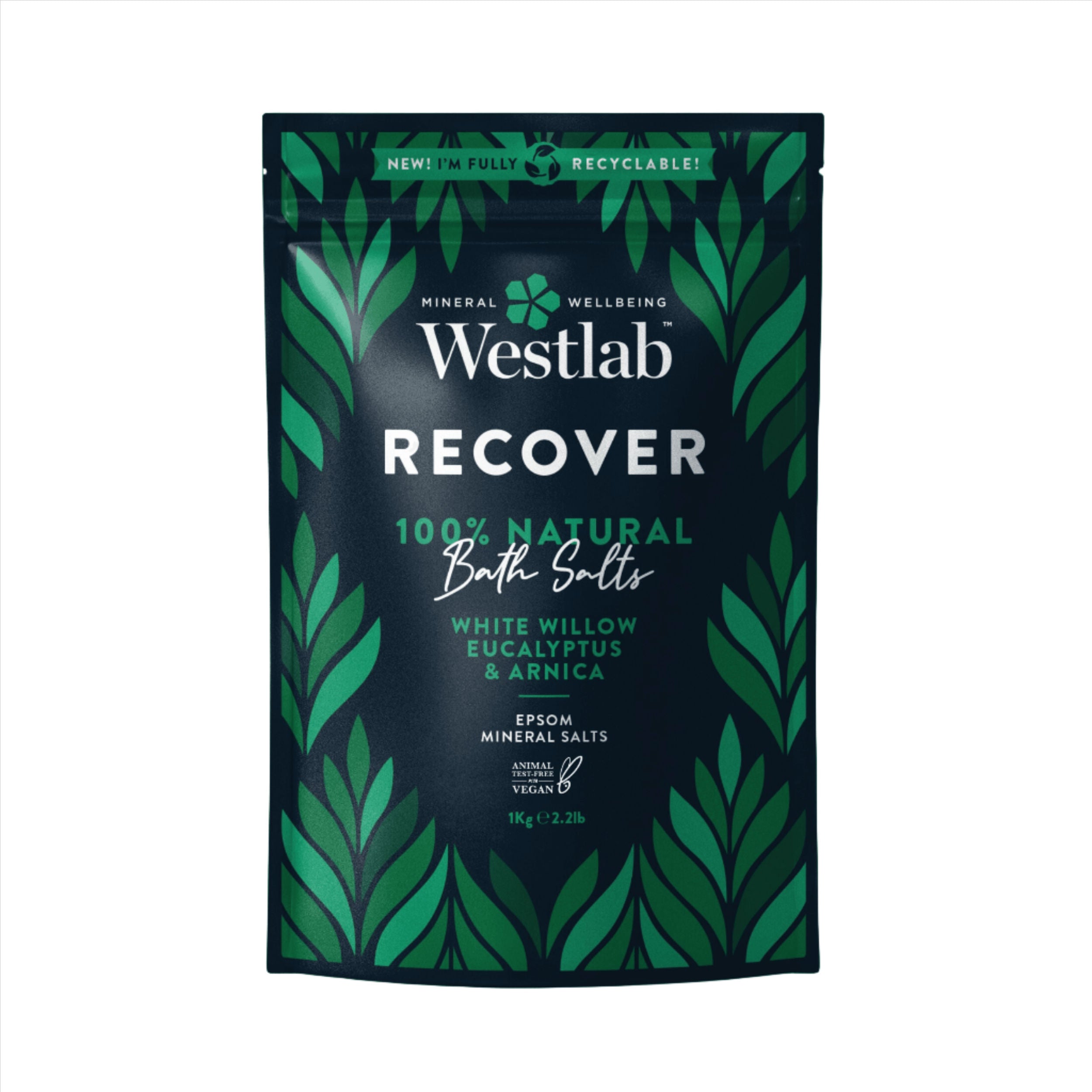 ملح الاستحمام Westlab Recover مع ملح إبسوم 1 كجم