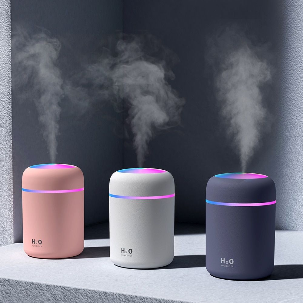 Portable Humidifier 300ml Mini Air Purifier USB Ultrasonic Dazzle Cup Aroma Diffuser