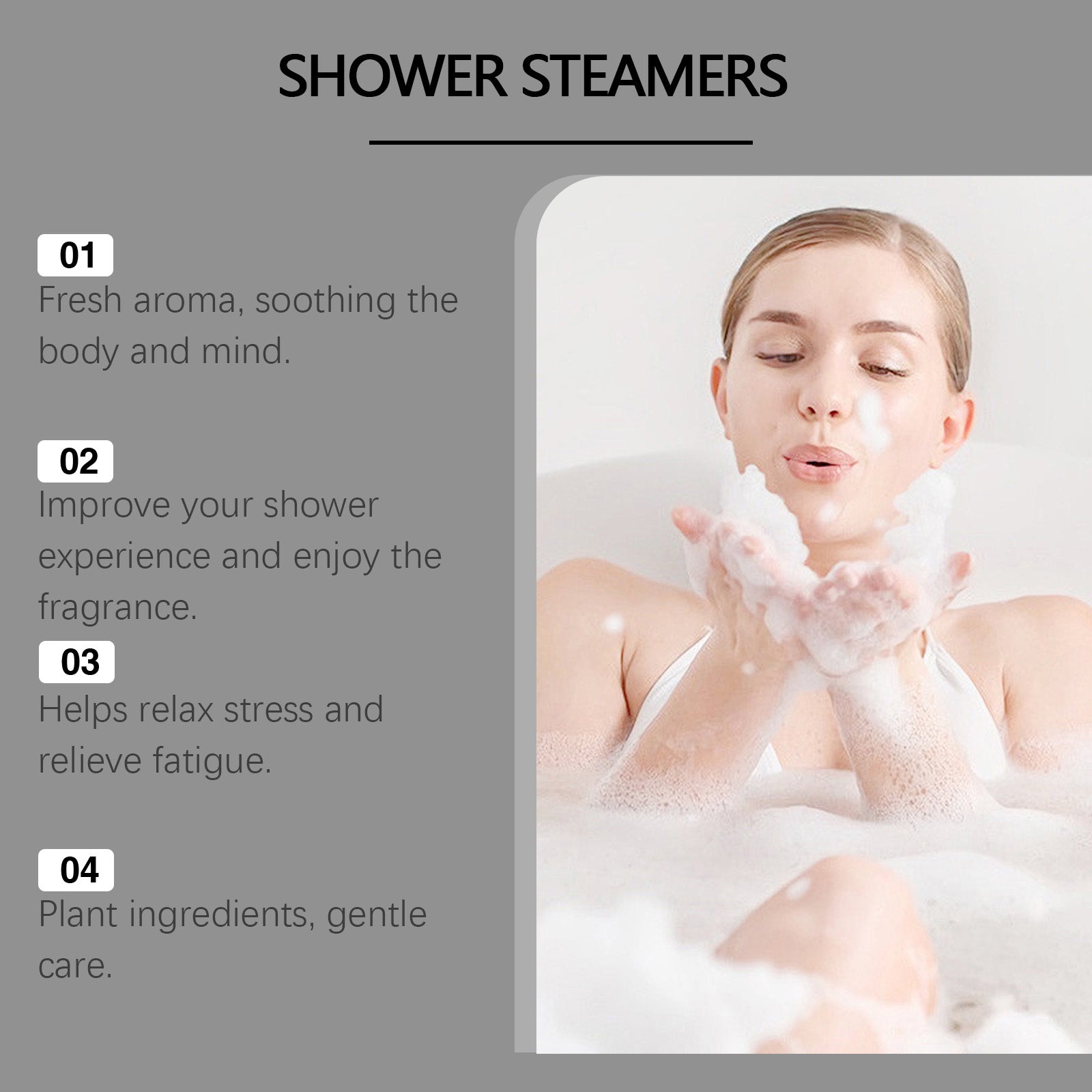 Aromatherapy Steam Shower, Body Cleansing, Relaxing Fragrance, Moisturizing Spa ,1 set