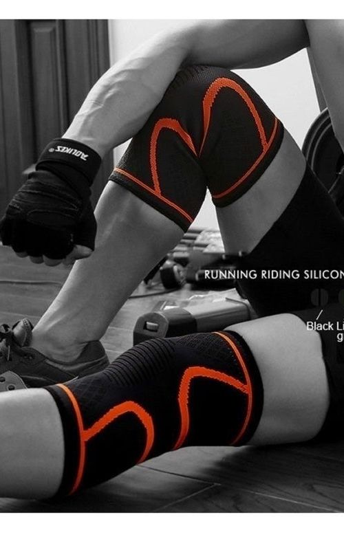 2 Pack Knee Brace Compression Sleeve Support For Men Running Riding Silicone Antiskid Knee