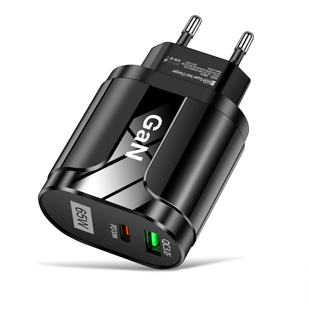 65W Gallium Nitride Charger GaN Charger PD Fast Charging Power Adapter