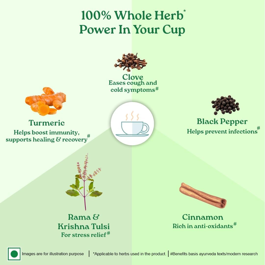 شاي تولسي الزنجبيل والكركم من ORGANIC INDIA، 25 كيس شاي