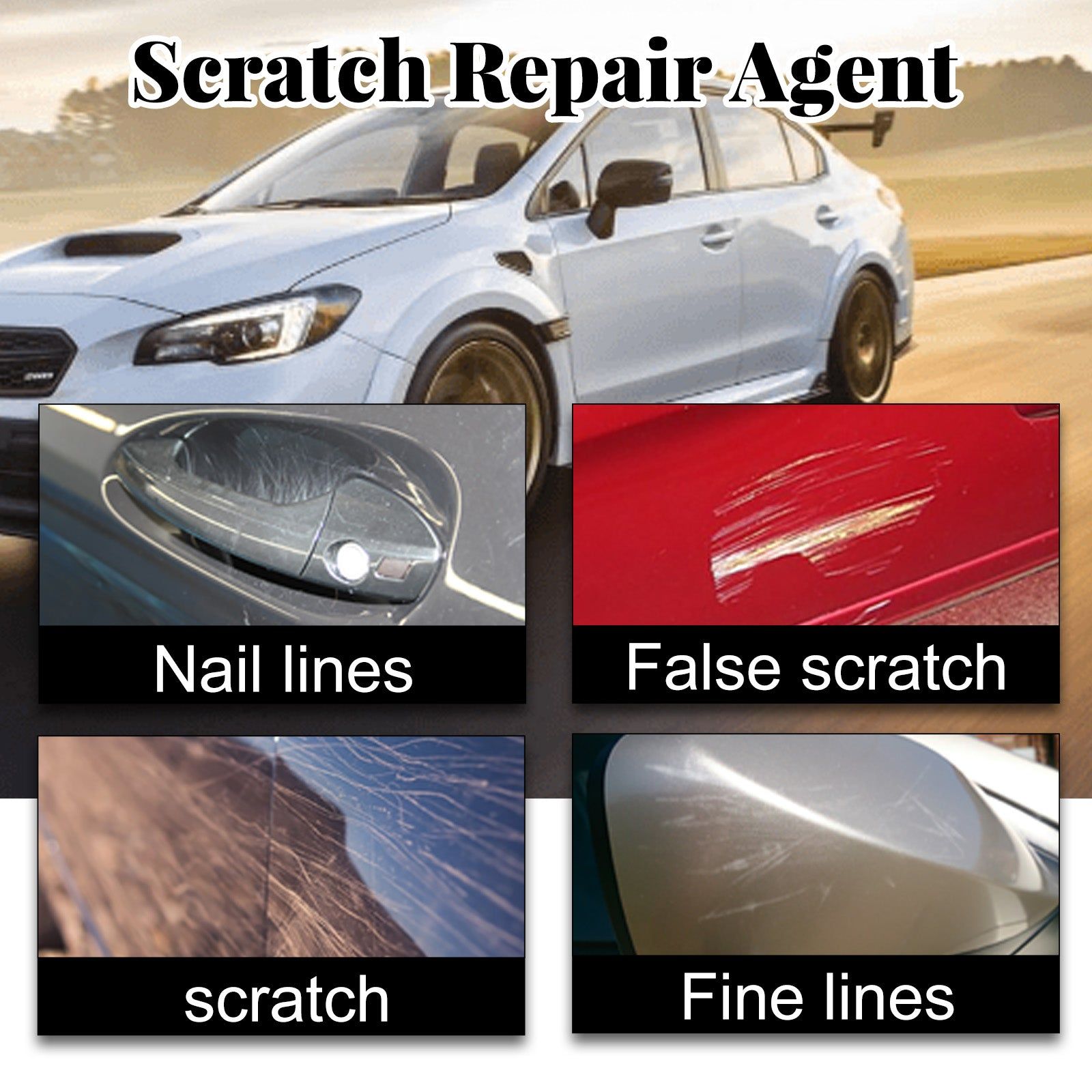 Car Scratch Polishing Wax, Scratch Repair Cream, Car Paint Restoration, Easy to Use, Glossy Finish ,1set