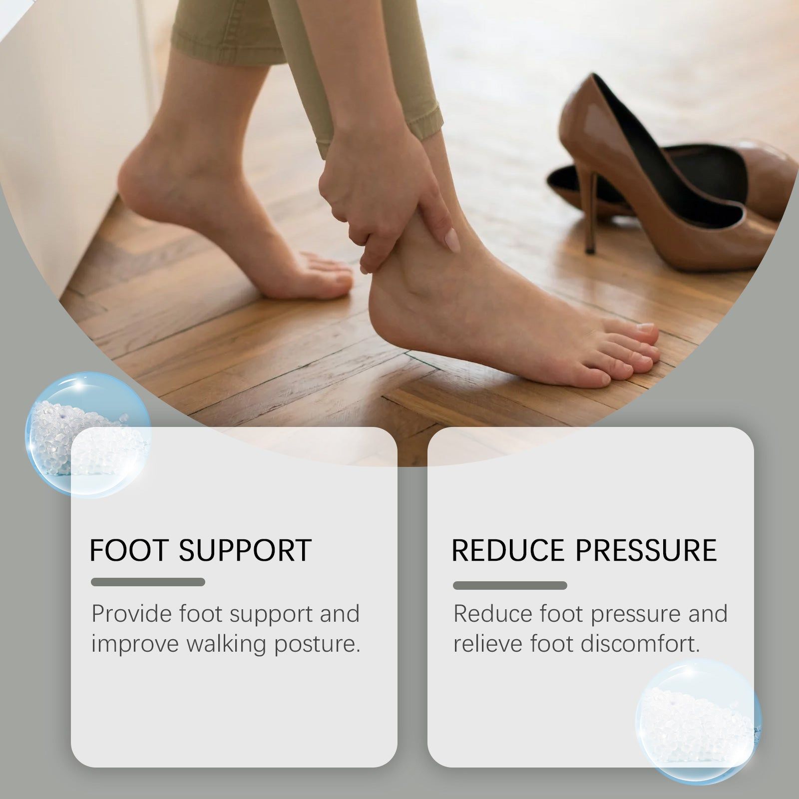 Revolutionary Foot Care Pads, Heel Comfort, Invisible Relief, All-Day Support ,1 pair