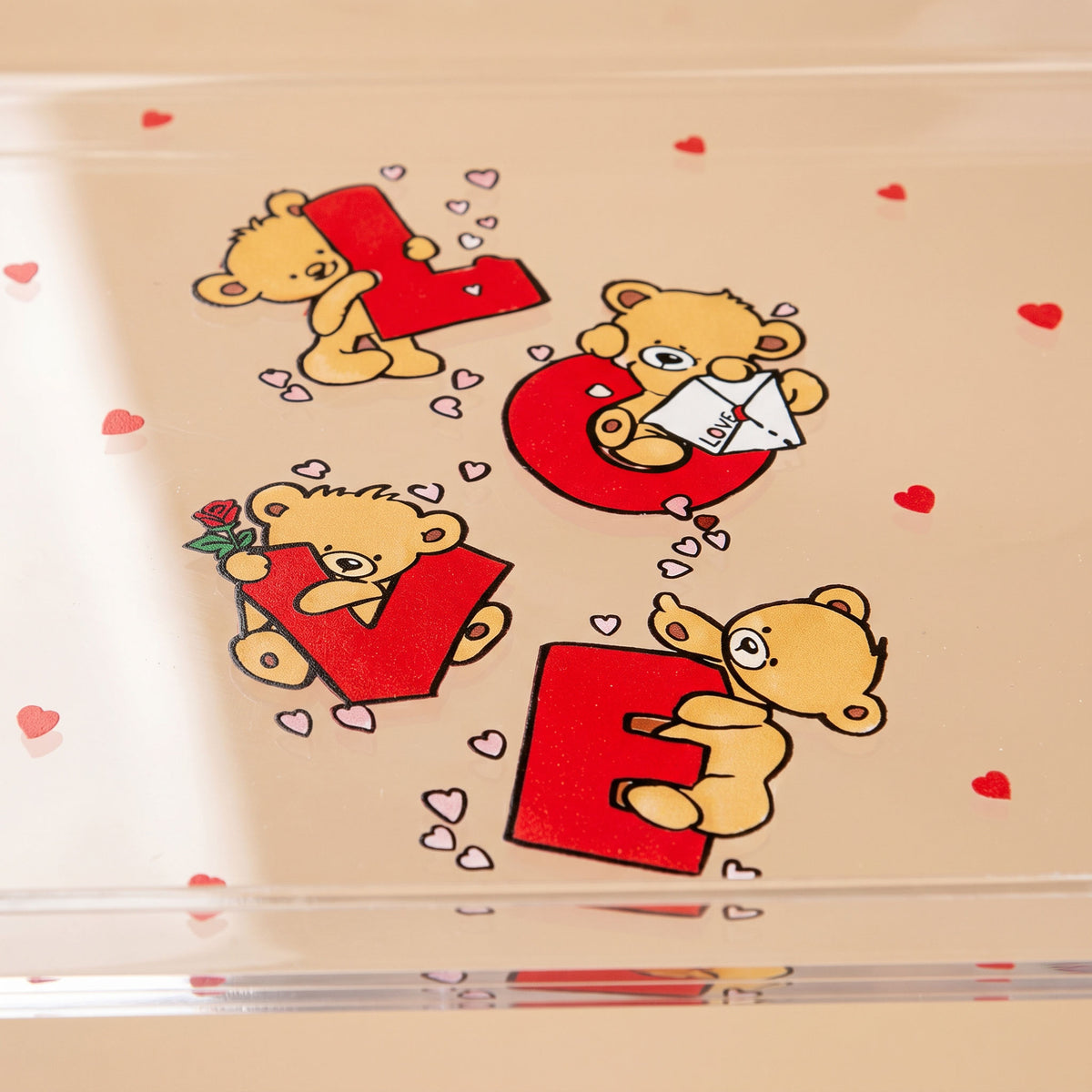 Handi Made Handpainted Double Glass Mugs with Tray (Delivered in up to 7 days)