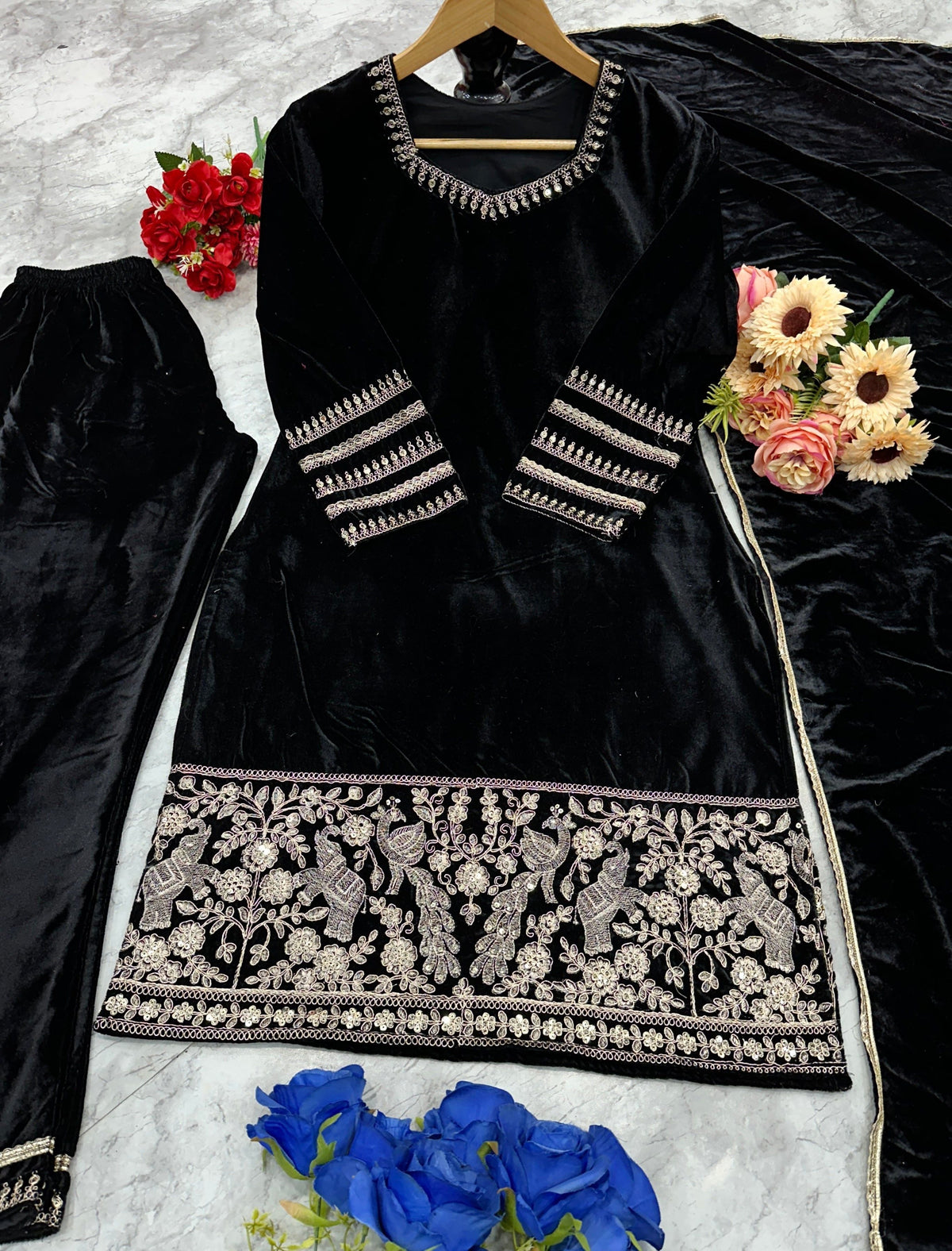 Fab Zone Designer Party Wear Beautiful Top And Bottom With Dupatta
