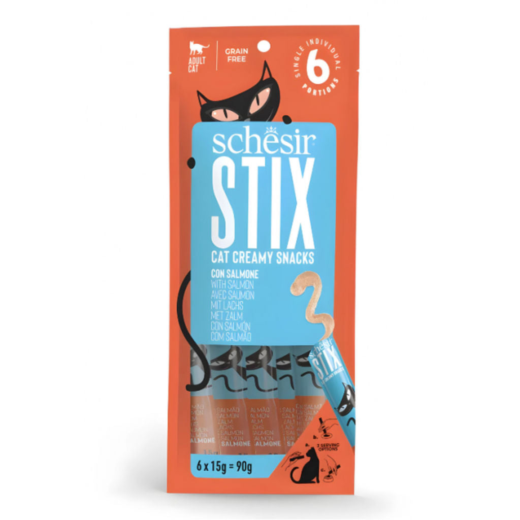 Schesir Stix Treat For Cat In Cream - Salmon