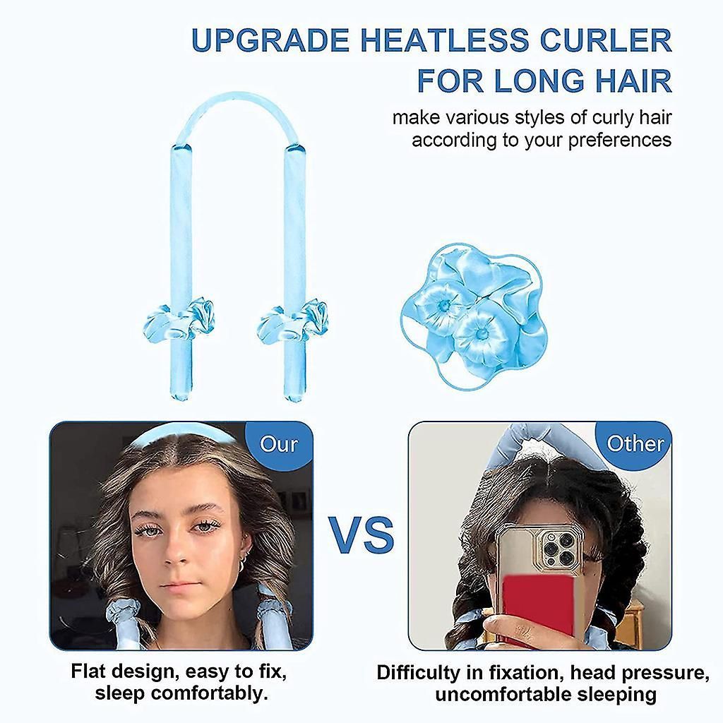 Heatless Hair Curlers For Long Hair To Sleep In Overnight No Heat Curls Headband Rollers Curling