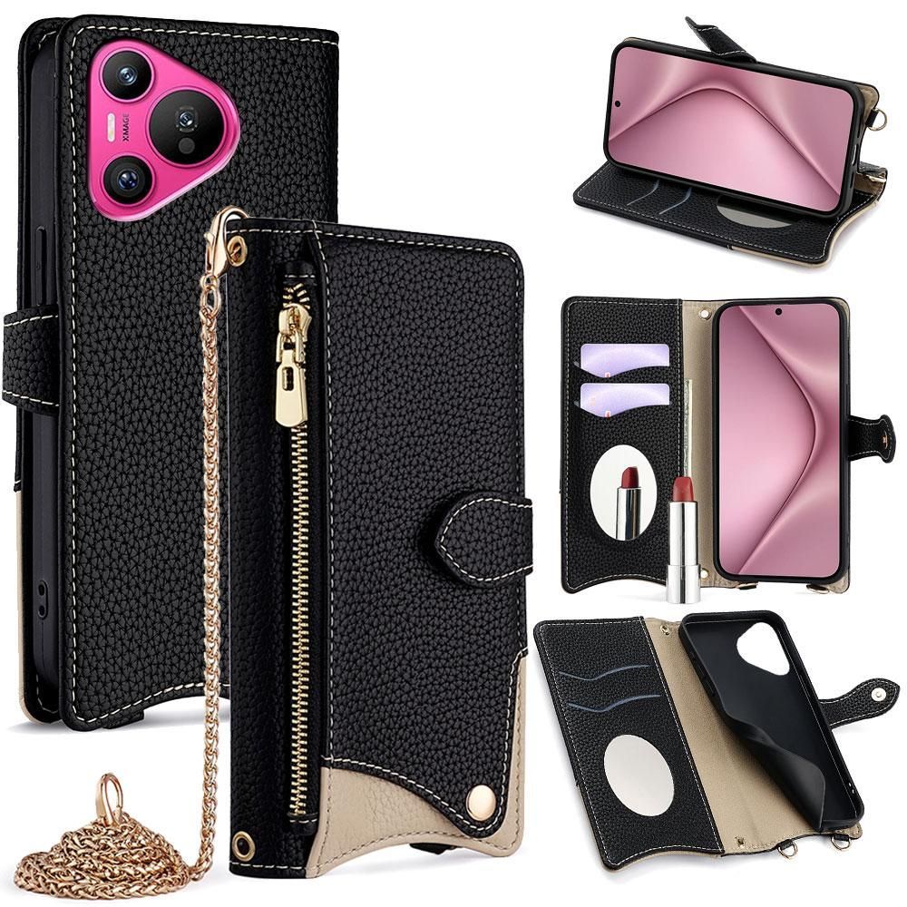 Litchi Leather Case For Huawei Pura 70