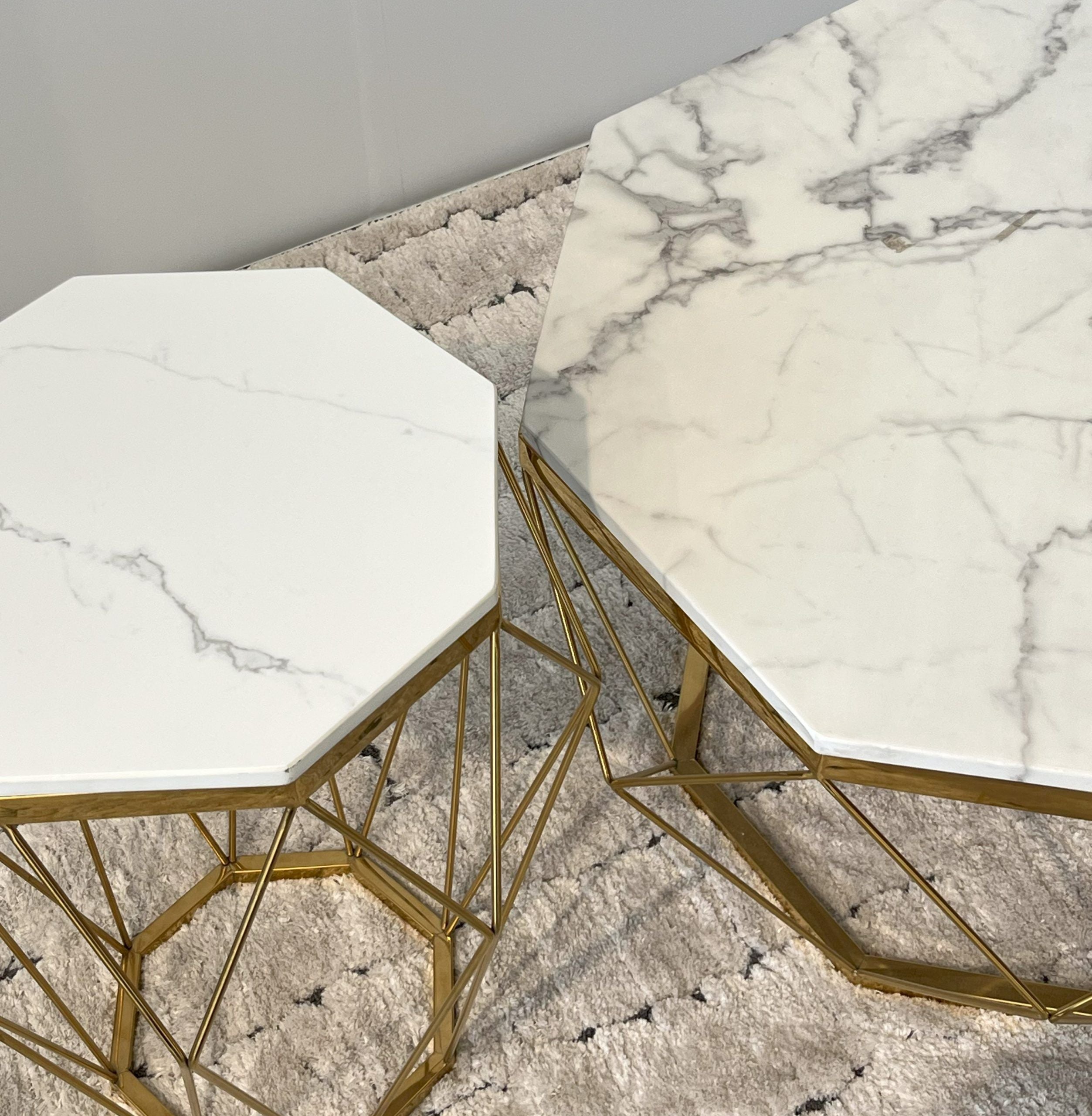 Gold Geometric Center Table Set #SC008