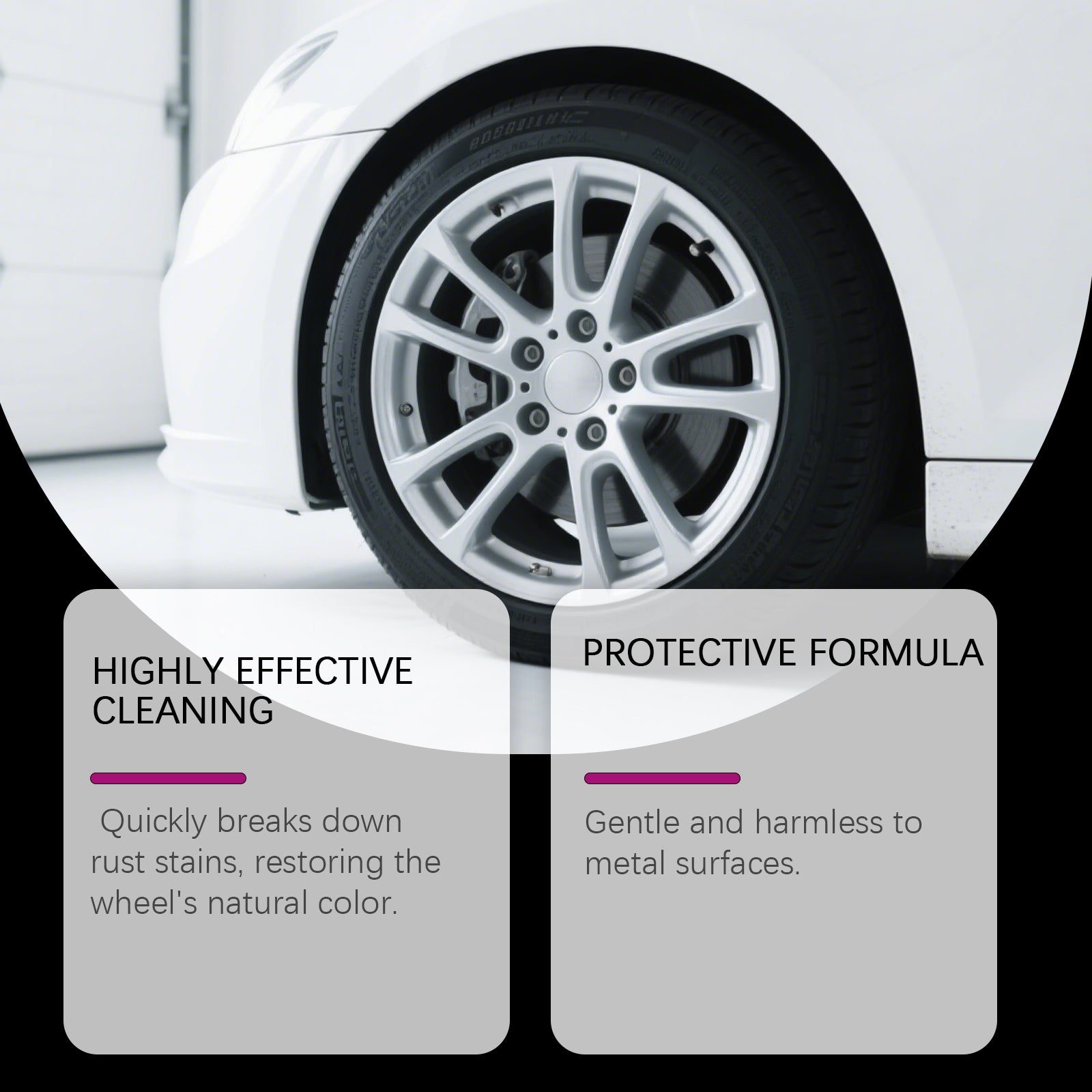 Car Care Rust Remover Spray, Metal Rust Stain Cleaner, Wheel Hub Shine, Easy Daily Maintenance ,100ml