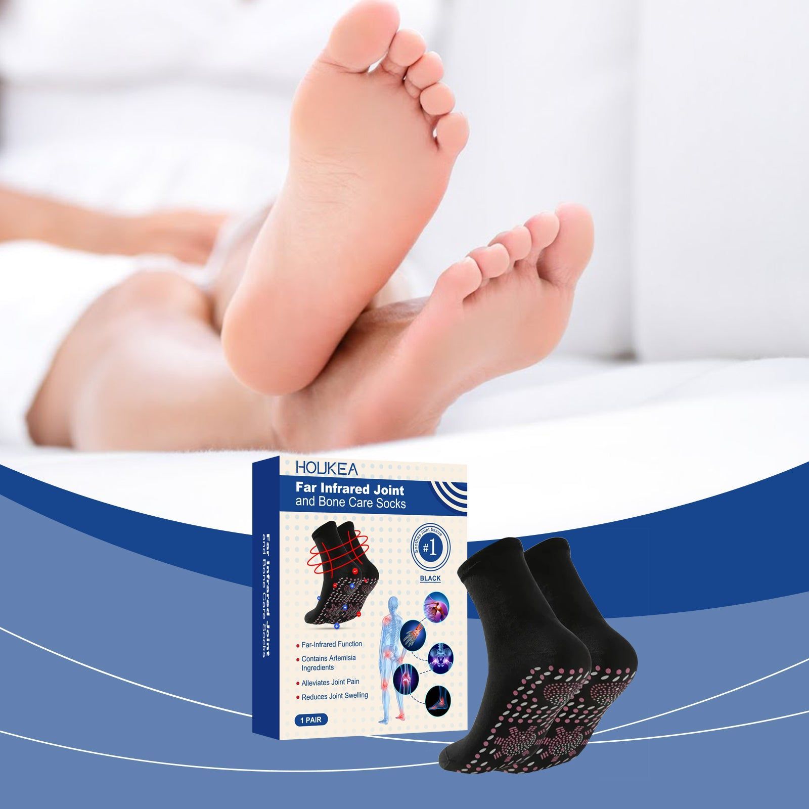 Premium Foot Care Socks for Joint Support, Pain Relief, and Muscle Recovery ,1 pair