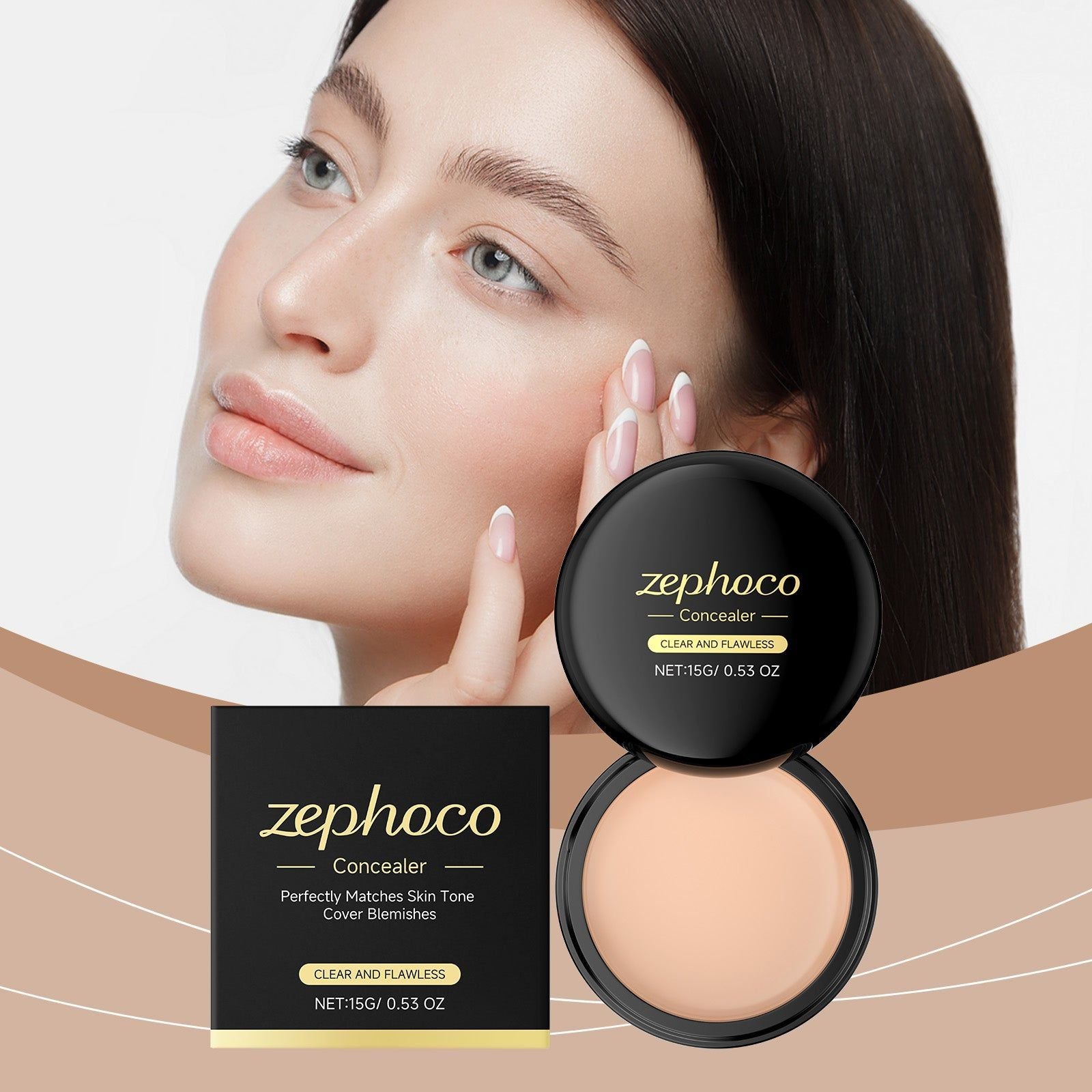Dark Skin Concealer Plate Long-Lasting, Hydrating, Blemish Cover, Natural Makeup ,15g