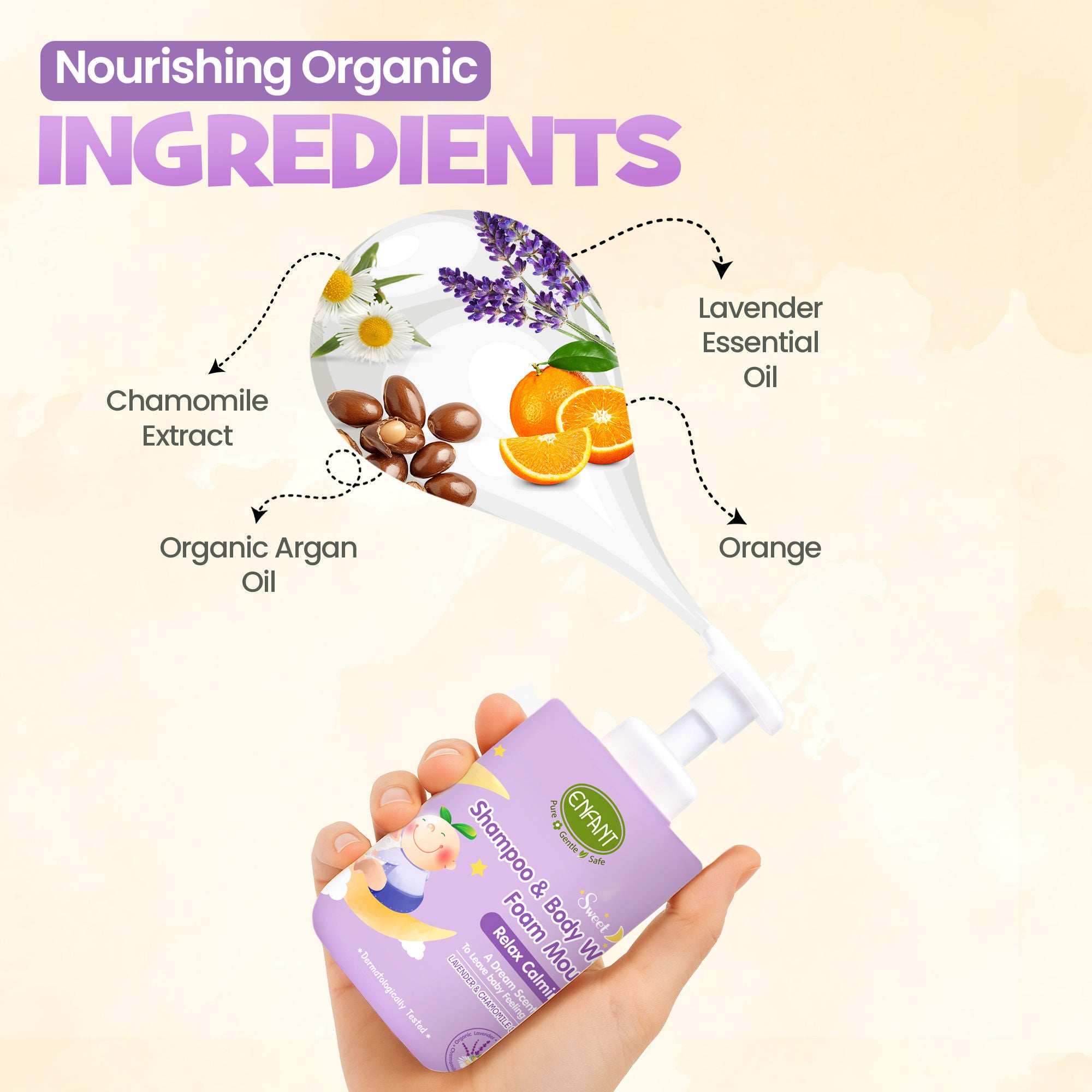 ENFANT Sweet Dream Shampoo & Body Foam Mousse 400ml
