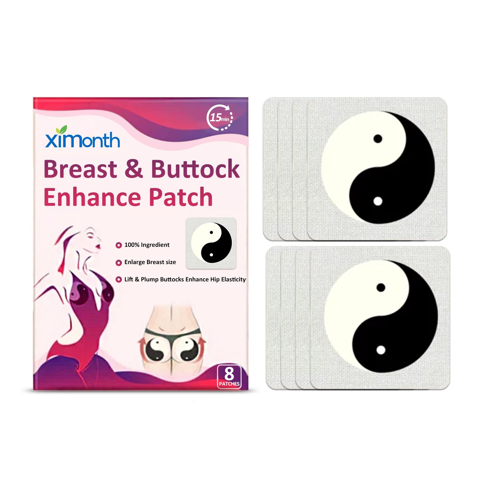 Boost Your Chest and Buttocks Naturally, Enhance Curves with Body Shaping Patch ,8pcs