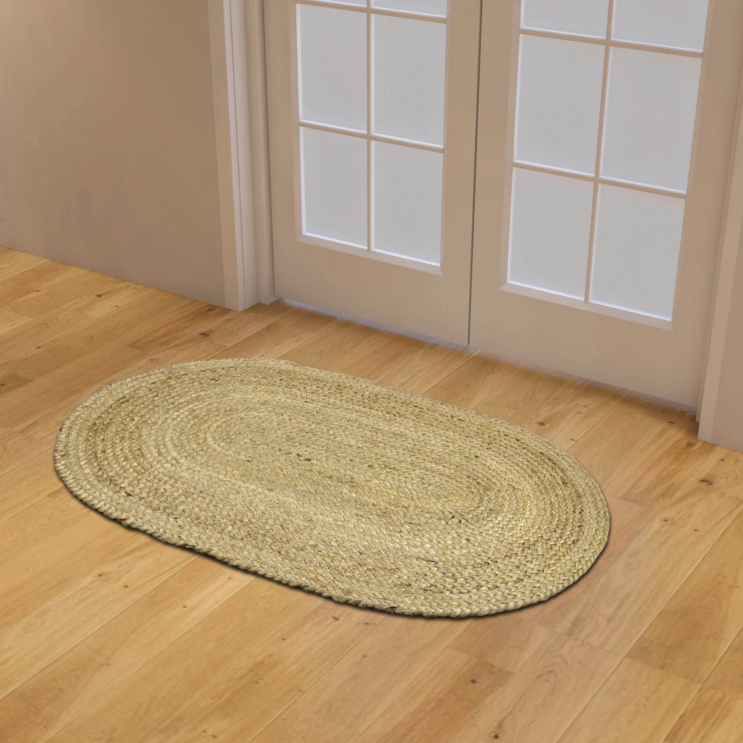AIESY®  Reversible Beautiful Anti-Slip Handwoven Jute Rug