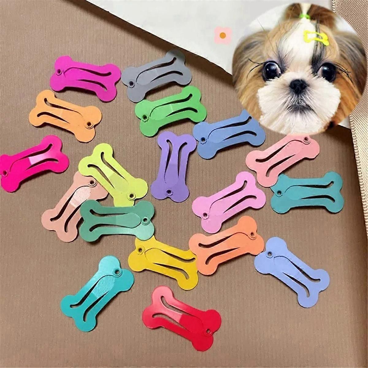 Bone Shape Hairpin Small Dog Hair Clips for Pug Grooming Dog Parts-B