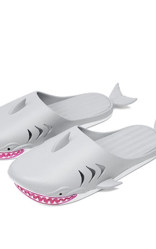 Shark Slippers Fish Shaped Shoes Outdoor Beach Cartoon Sandals Home Funny Slipper