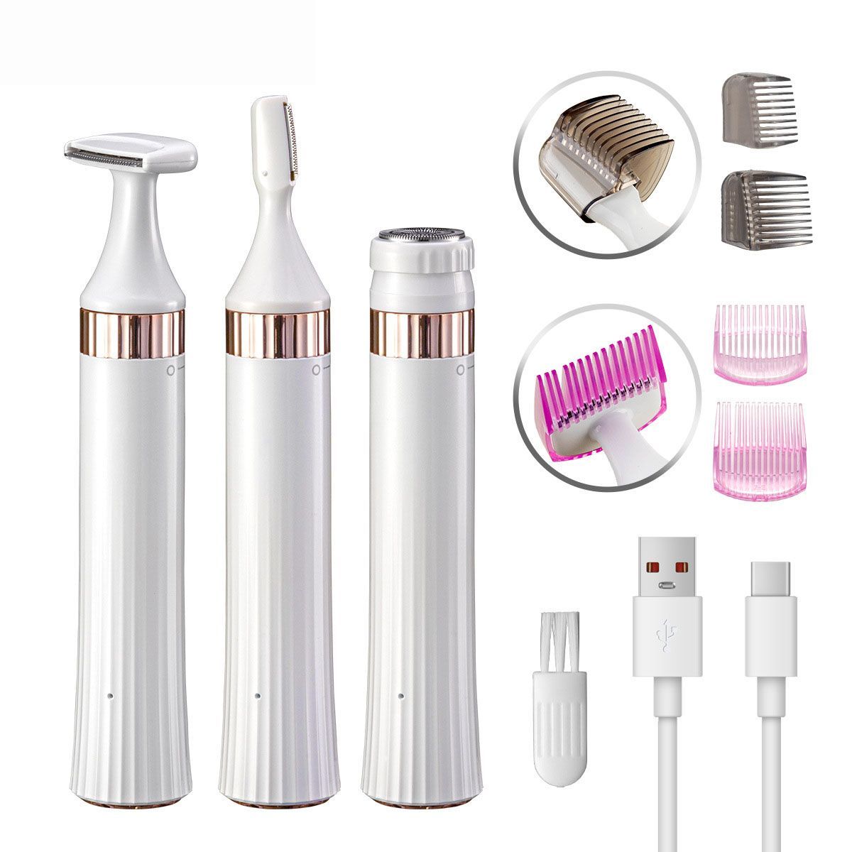 3-in-1 Women's Body Hair Trimmer Kit