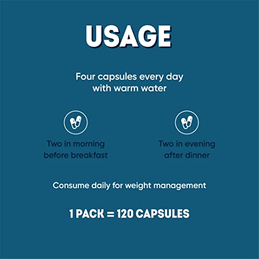 Aadar Weight No More | Natural Weight Loss Supplement  Green Tea 120 Capsules