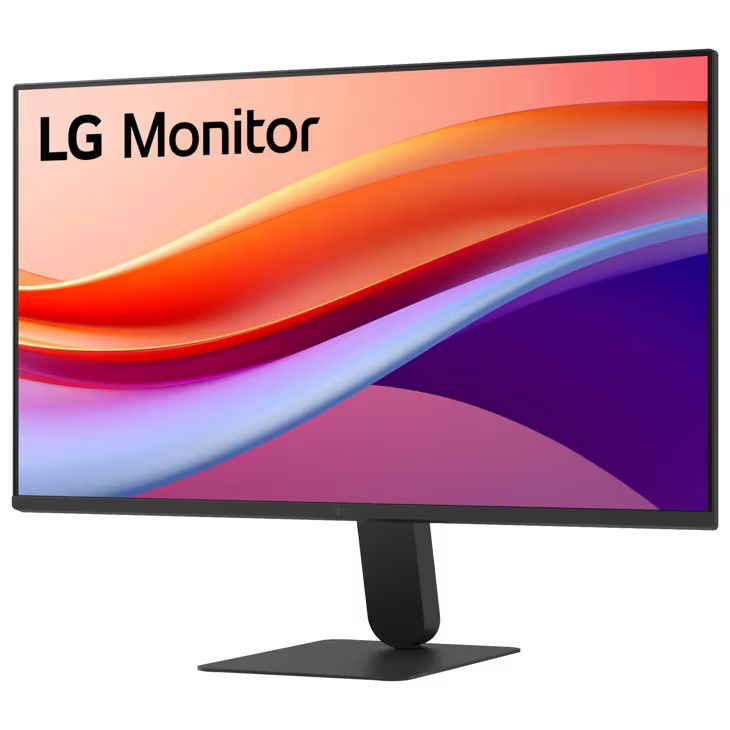 شاشة LG 27U411A-B مقاس 27 بوصة بتقنية IPS بدقة Full HD، 120 هرتز، HDR10، تغطية 99% من نطاق sRGB، زمن استجابة 1 مللي ثانية (MBR)، تقنية Dynamic Action Sync، تقنية Black Stabilizer، تصميم نحيف بدون حواف