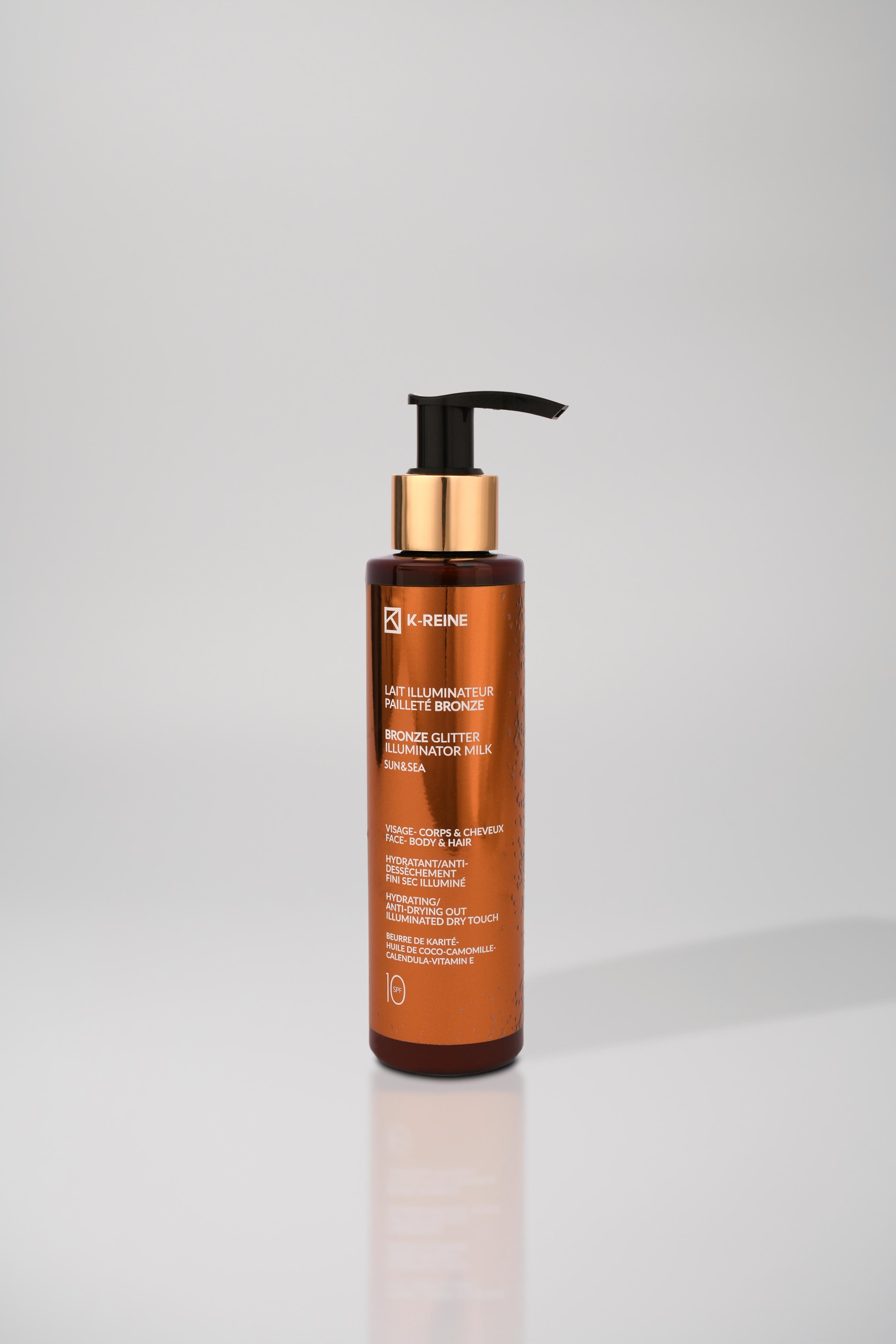 K-Reine Bronze Glitter Illuminator Milk For Face And Body, 150ml