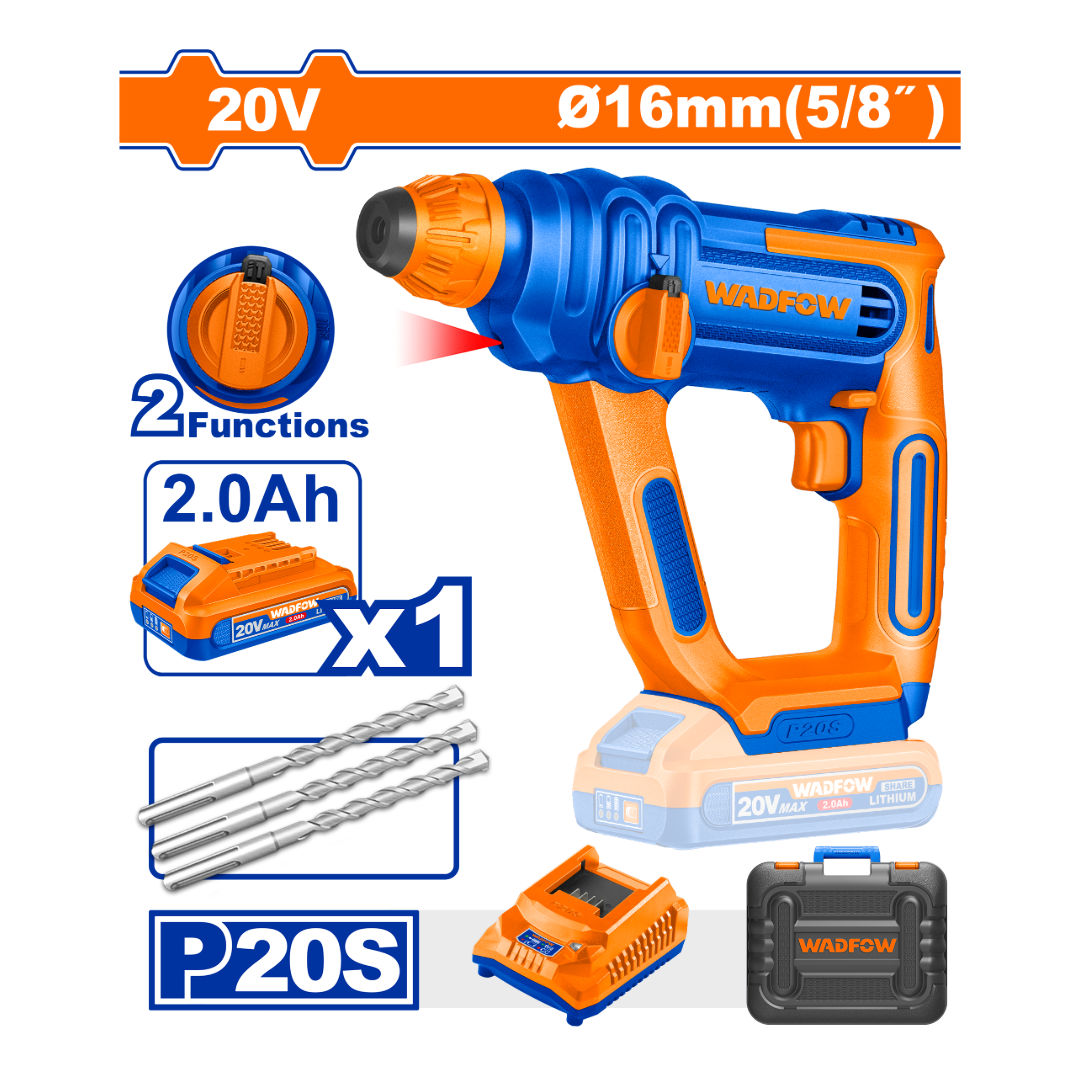WADFOW Cordless Rotary Hammer, 20V