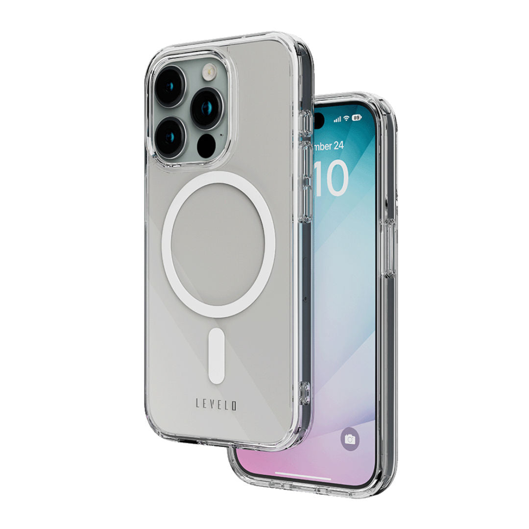 Levelo Clara 3H Anti-Scratch MagSafe Clear Case For iPhone 15 Series