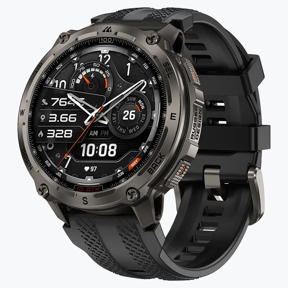 KOSPET TANK T4 Rugged GPS Smartwatch with AMOLED Display, Bluetooth Calling, Offline Maps & 10ATM Waterproof
