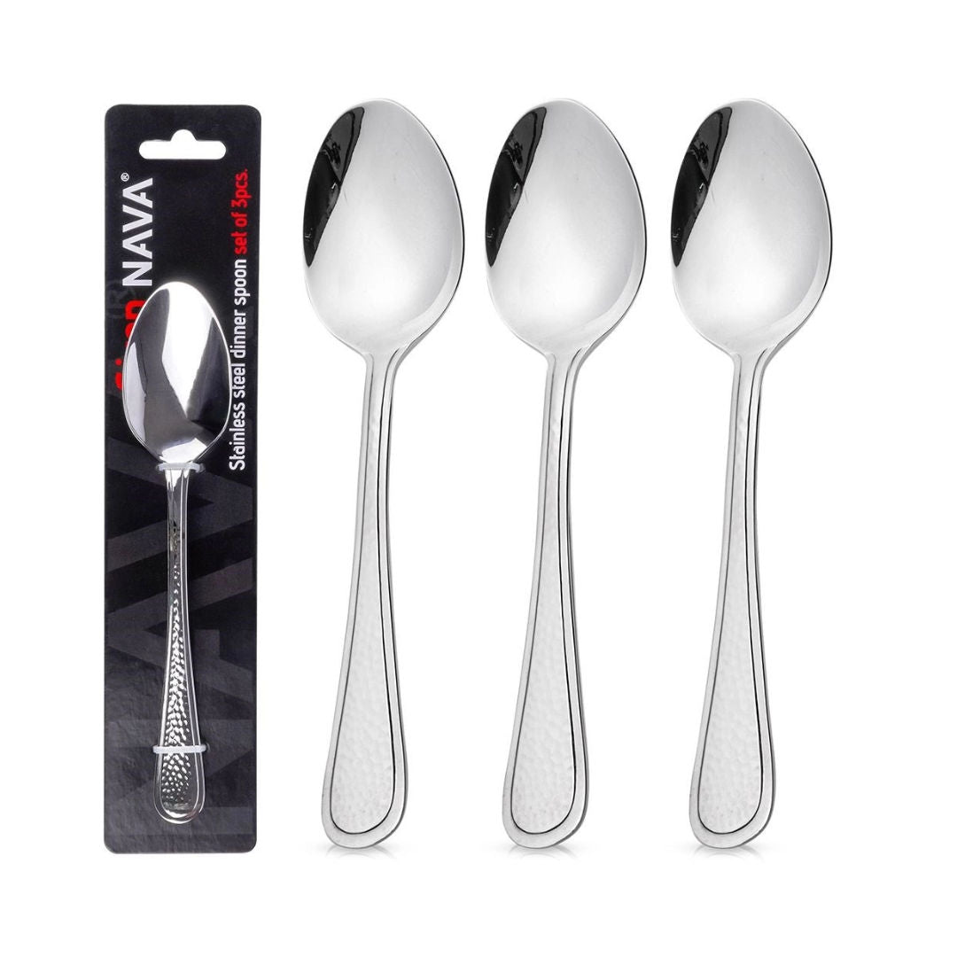 Nava Stainless Steel Dinner Spoon Siren, Set of 3pcs
