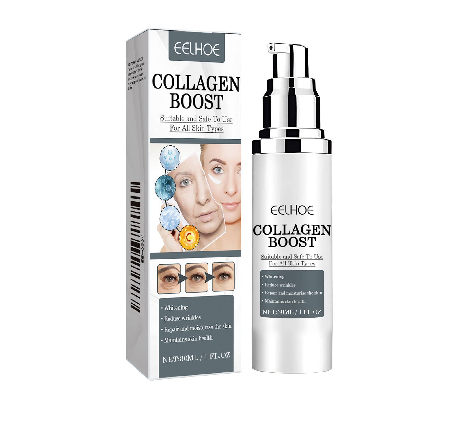 Collagen Cream Brightening Skin, Anti-Wrinkle, Hydrating, Tightening ,30ml