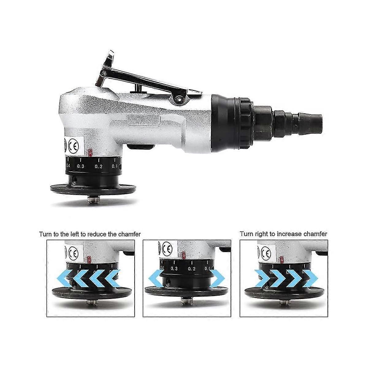 Mini Pneumatic Chamfering Tool With Replaceable Blades and Bearings