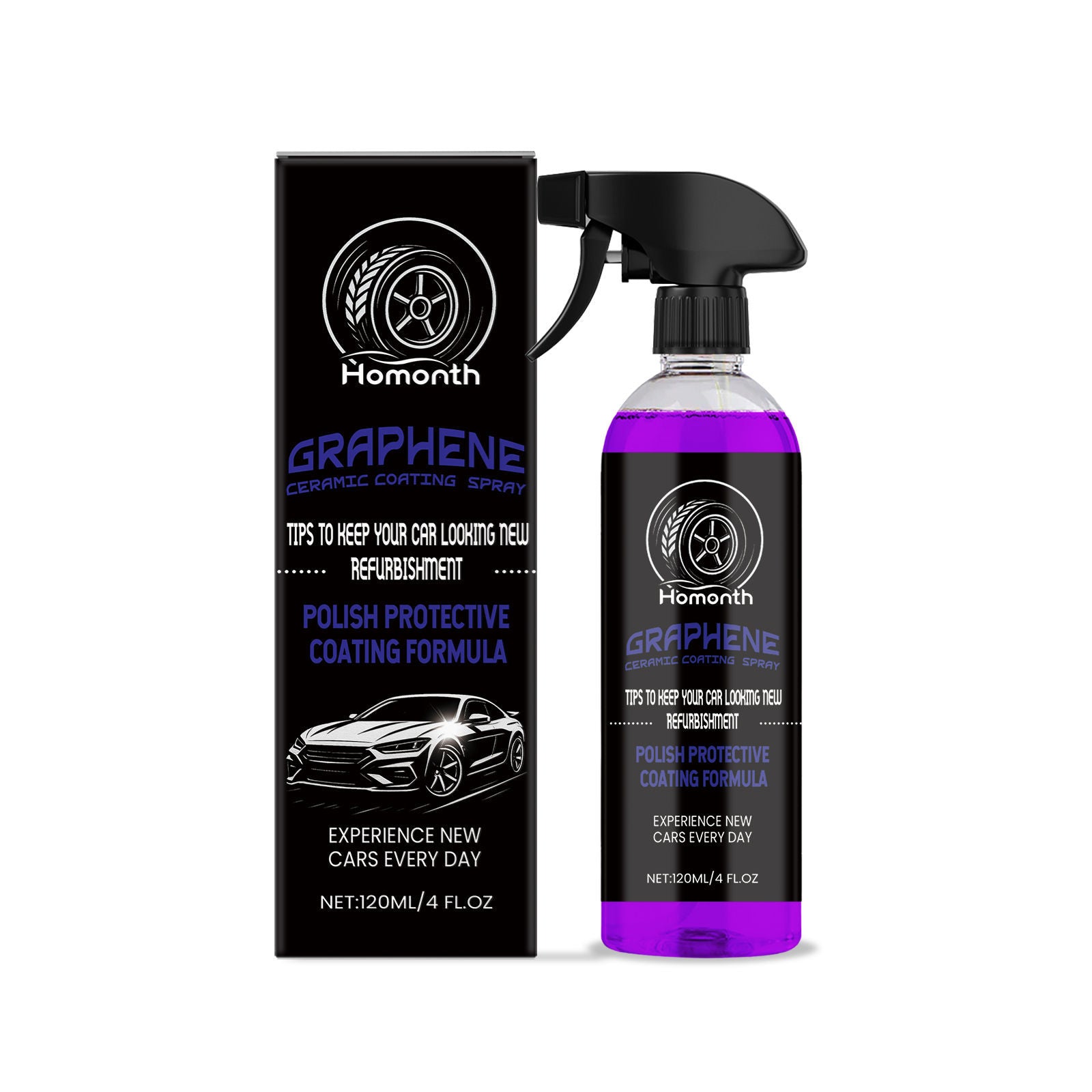 Automobile Coating Spray, Waterproof, Anti-Fog, UV Protection, Nano Gloss Finish ,120ml